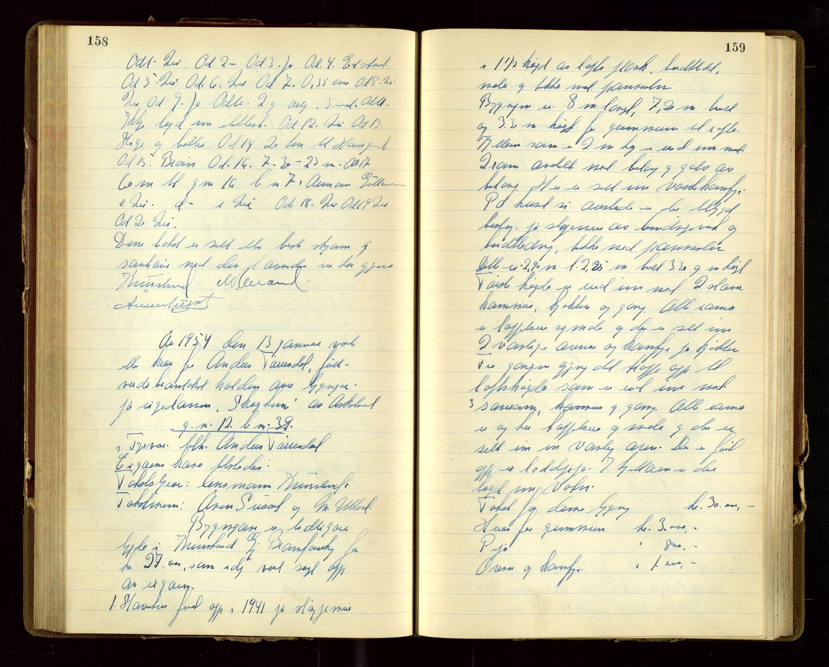 Tysvær lensmannskontor, AV/SAST-A-100192/Goa/L0003: Branntakstprotokoll, 1952-1955, p. 158-159