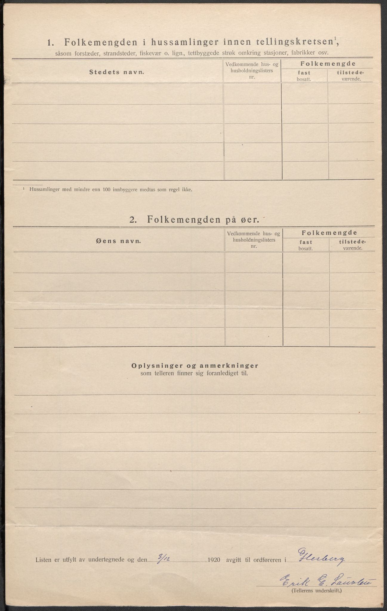 SAKO, 1920 census for Flesberg, 1920, p. 47