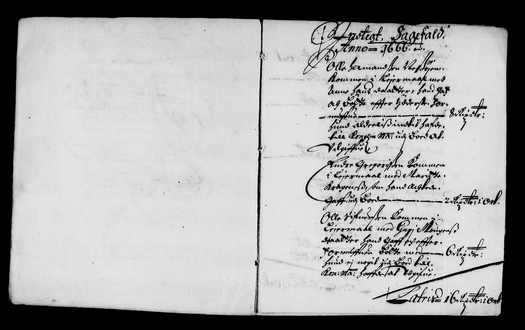 Rentekammeret inntil 1814, Reviderte regnskaper, Stiftamtstueregnskaper, Bergen stiftamt, RA/EA-6043/R/Rc/L0022: Bergen stiftamt, 1666