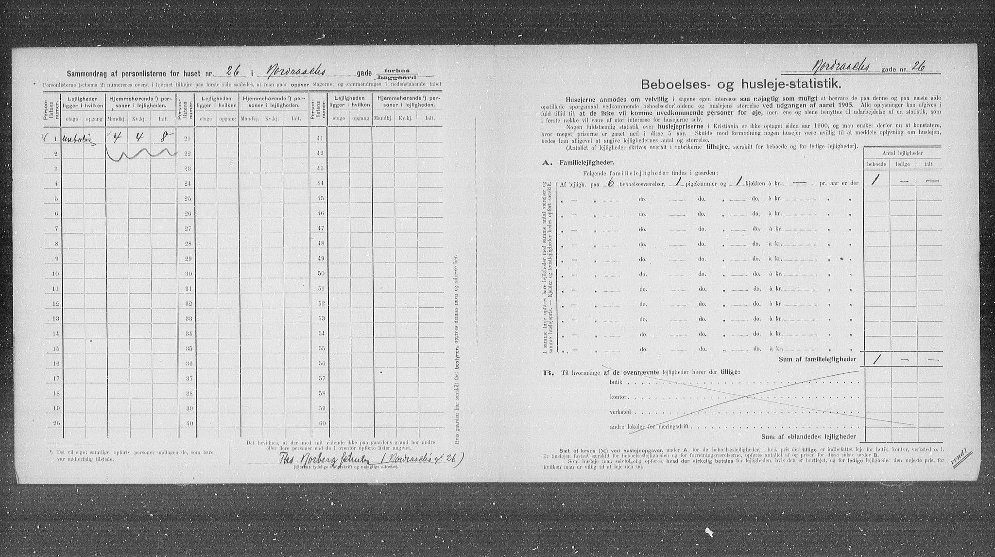 OBA, Municipal Census 1905 for Kristiania, 1905, p. 38670
