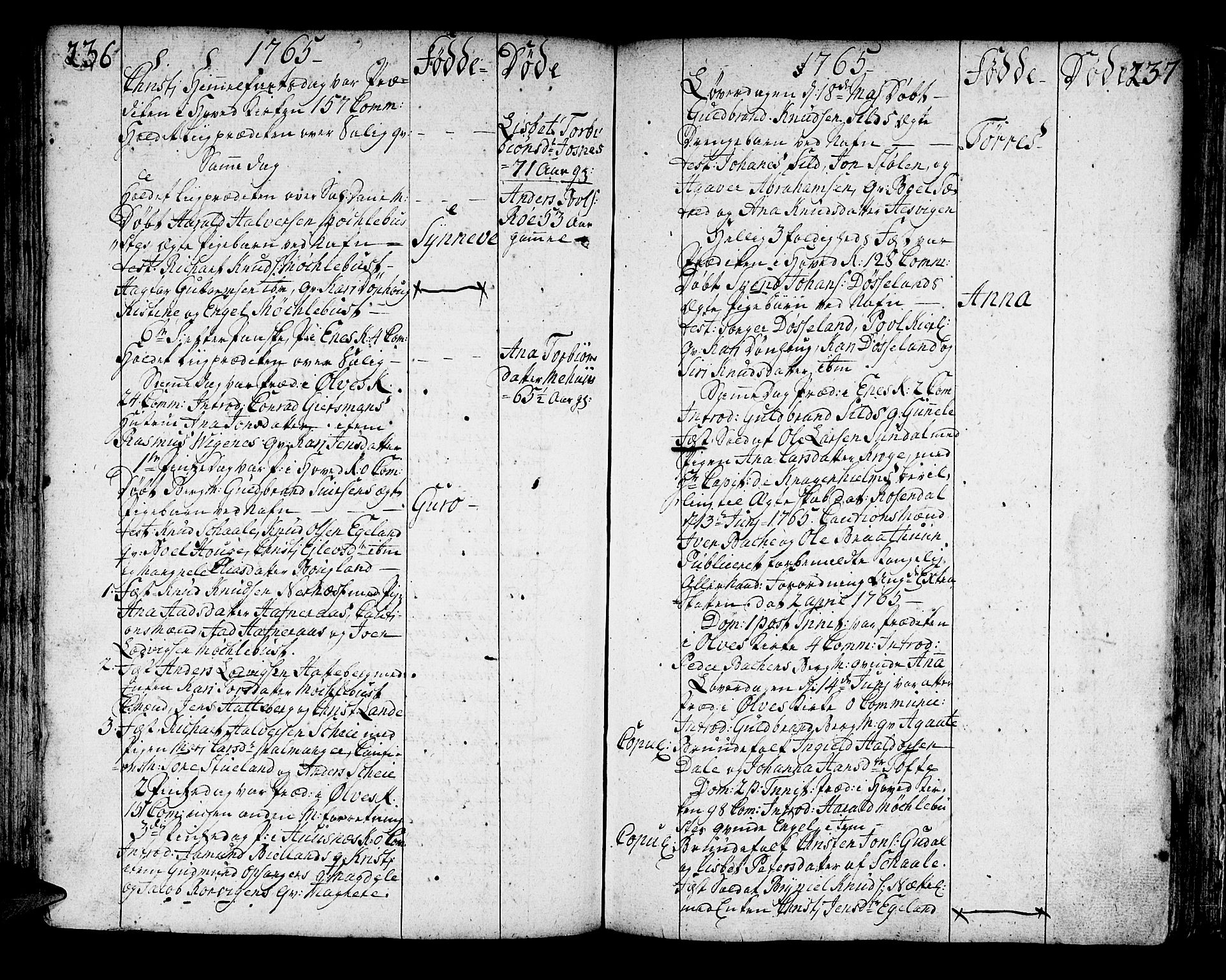 Kvinnherad sokneprestembete, AV/SAB-A-76401/H/Haa: Parish register (official) no. A 3, 1754-1777, p. 236-237