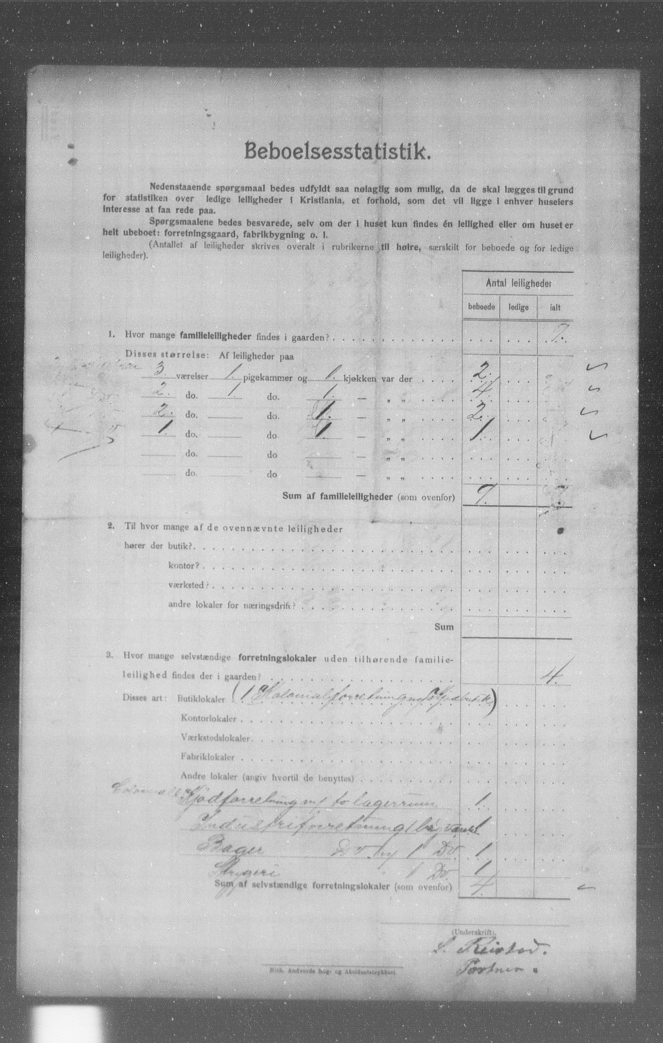 OBA, Municipal Census 1904 for Kristiania, 1904, p. 4625