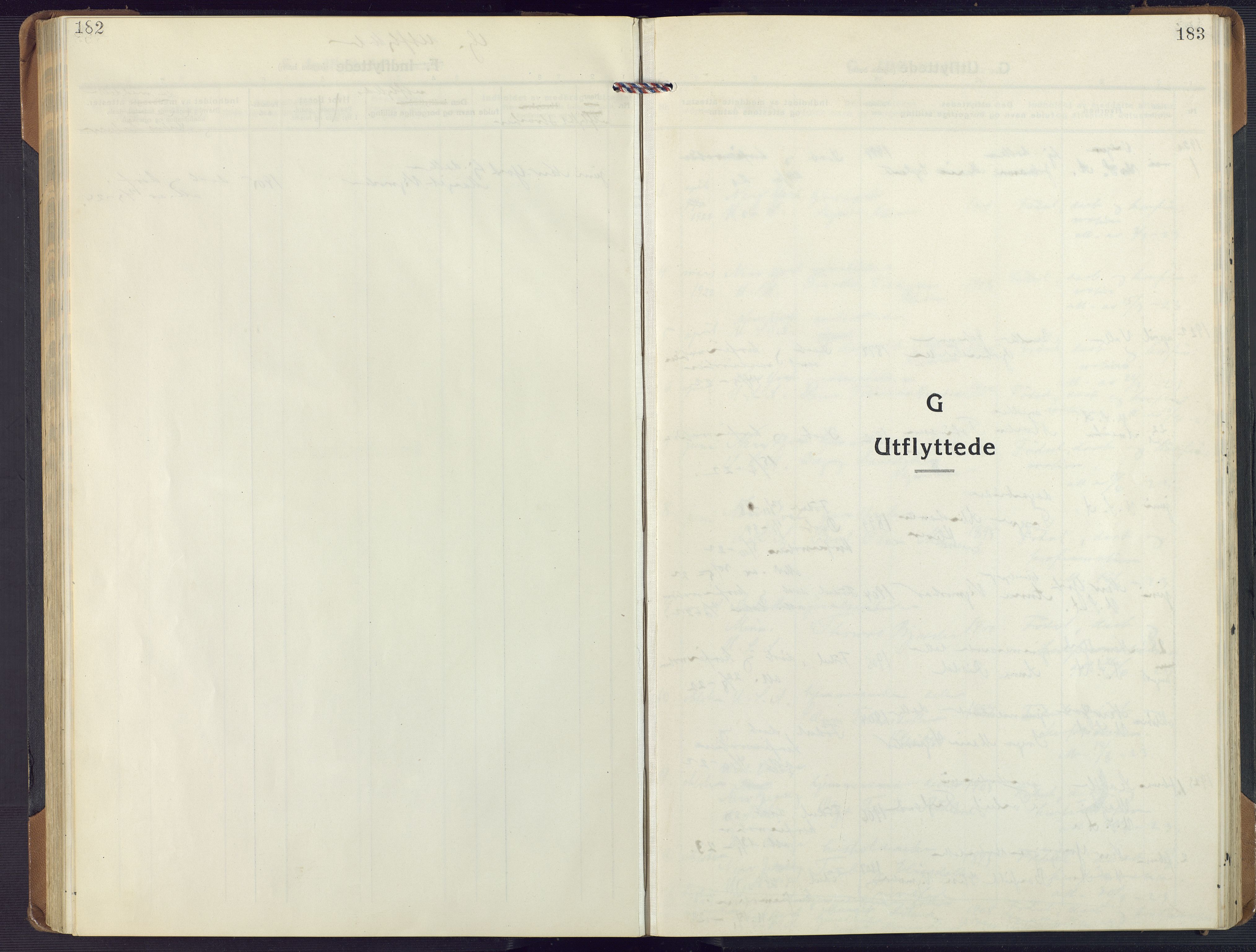 Nord-Audnedal sokneprestkontor, SAK/1111-0032/F/Fa/Fab/L0005: Parish register (official) no. A 5, 1918-1925, p. 182-183