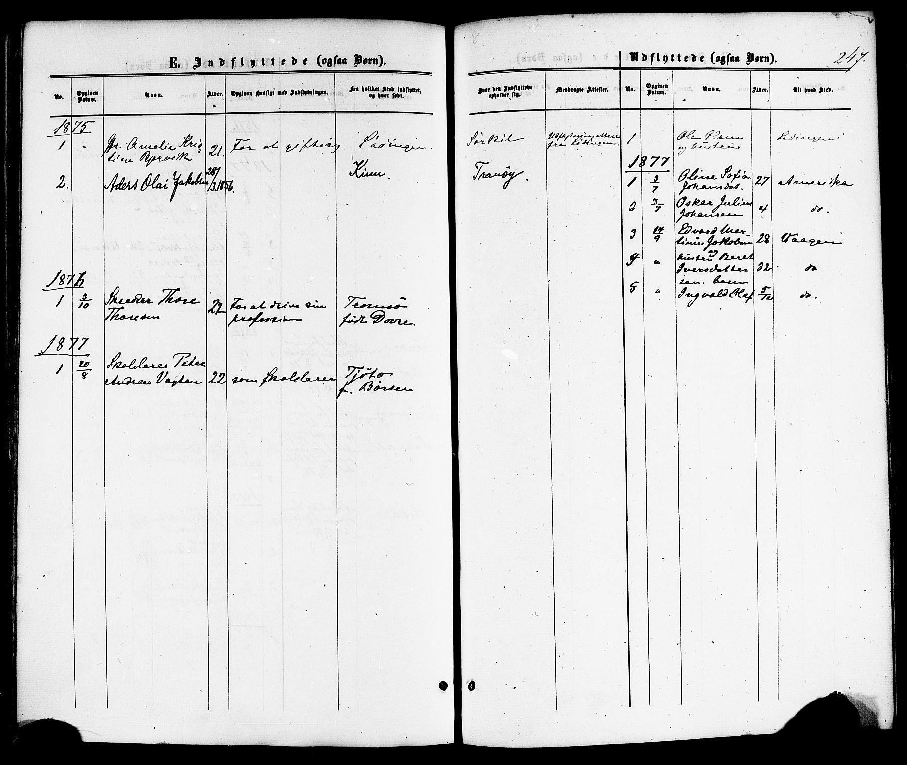 Ministerialprotokoller, klokkerbøker og fødselsregistre - Nordland, SAT/A-1459/859/L0845: Parish register (official) no. 859A05, 1863-1877, p. 247