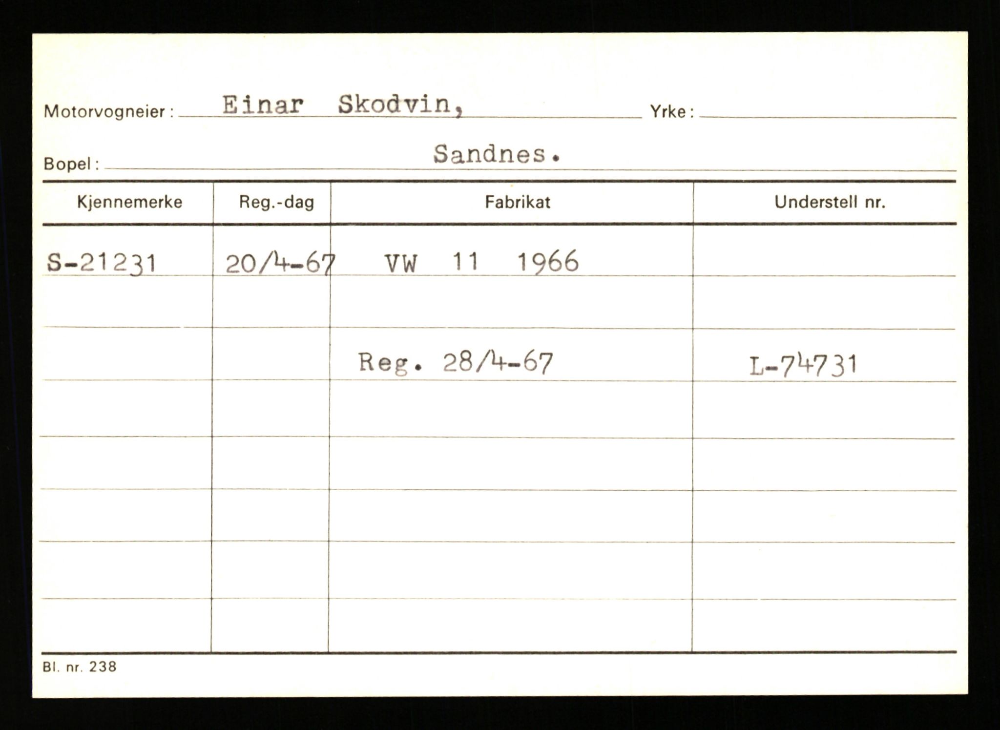 Stavanger trafikkstasjon, AV/SAST-A-101942/0/G/L0004: Registreringsnummer: 15497 - 22957, 1930-1971, p. 2620