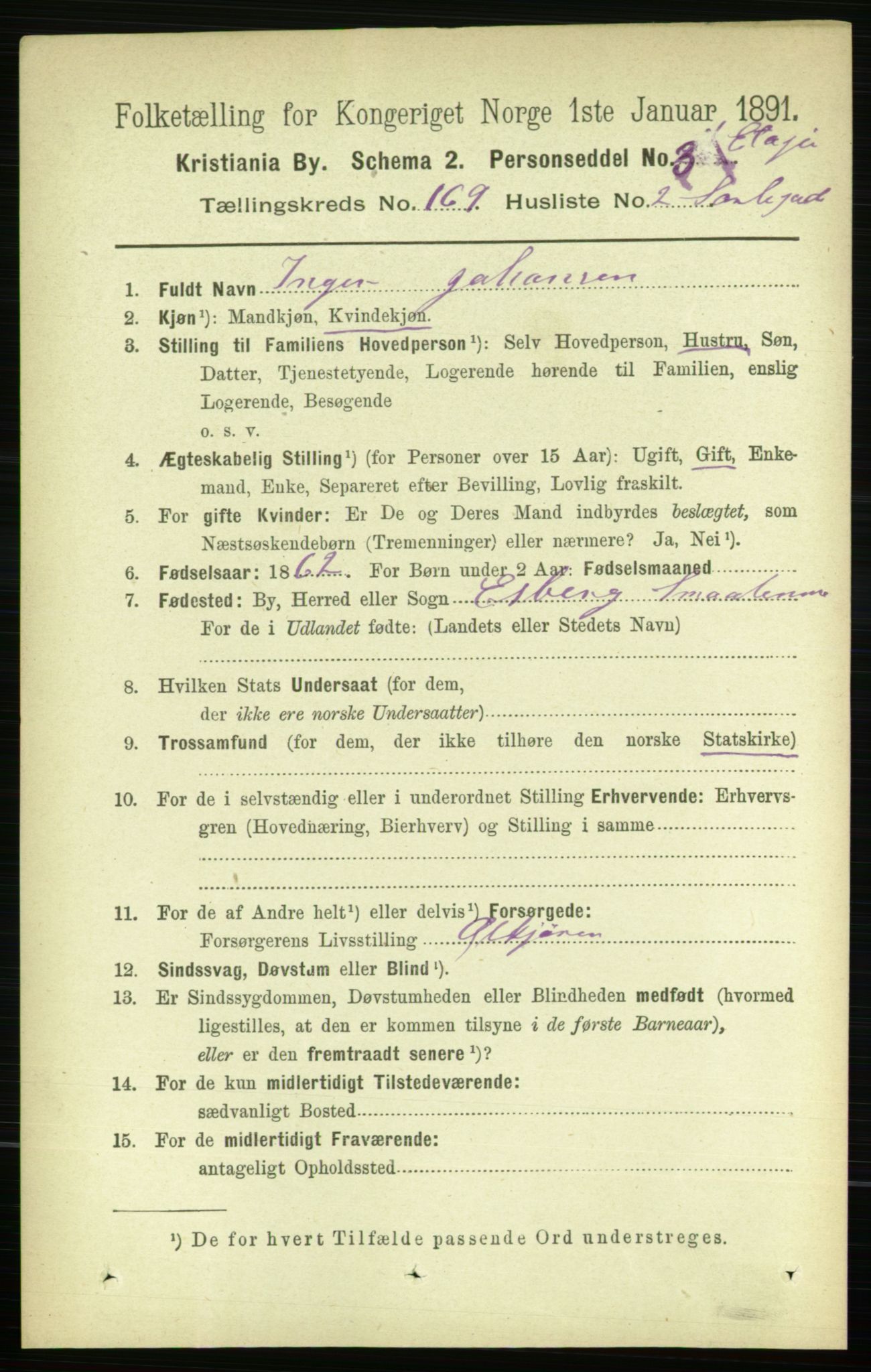 RA, 1891 census for 0301 Kristiania, 1891, p. 98904