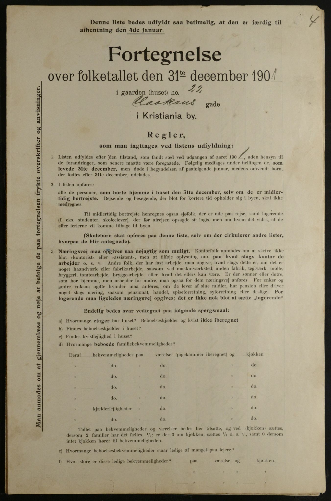 OBA, Municipal Census 1901 for Kristiania, 1901, p. 6789