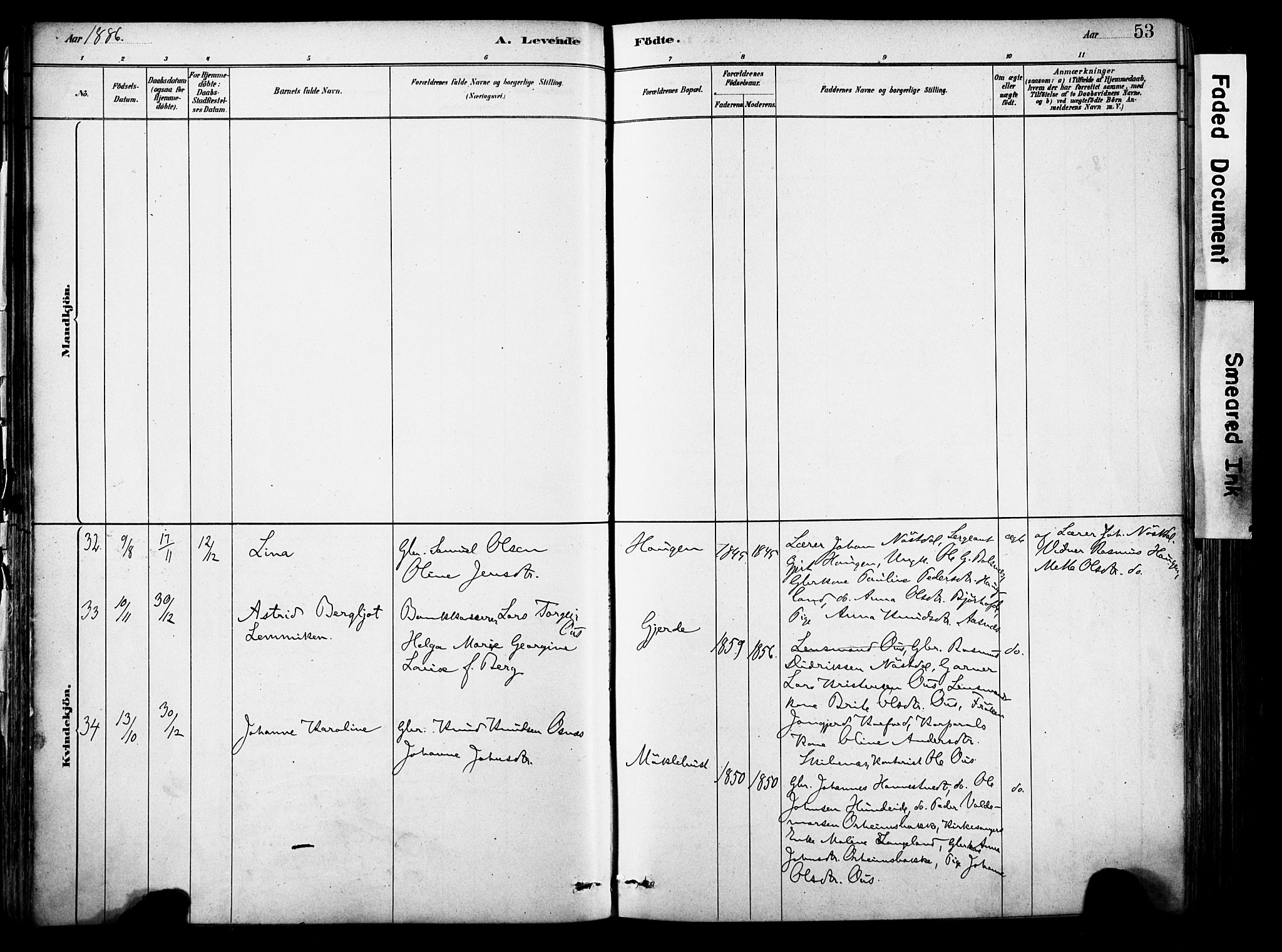 Eid sokneprestembete, SAB/A-82301/H/Haa/Haab/L0001: Parish register (official) no. B 1, 1879-1906, p. 53