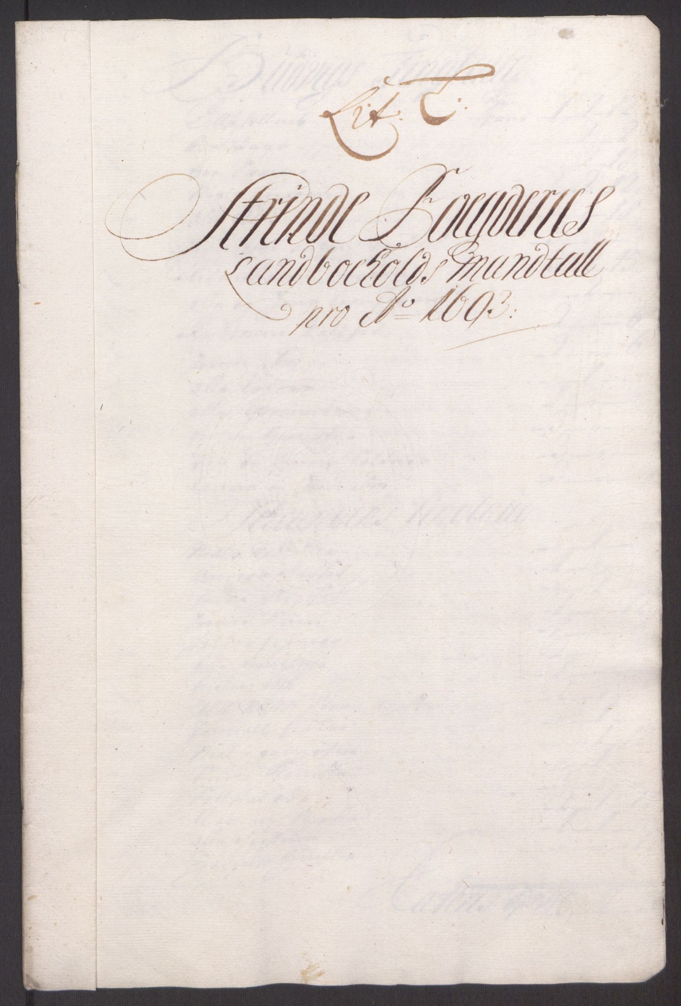 Rentekammeret inntil 1814, Reviderte regnskaper, Fogderegnskap, RA/EA-4092/R61/L4104: Fogderegnskap Strinda og Selbu, 1693-1694, p. 123
