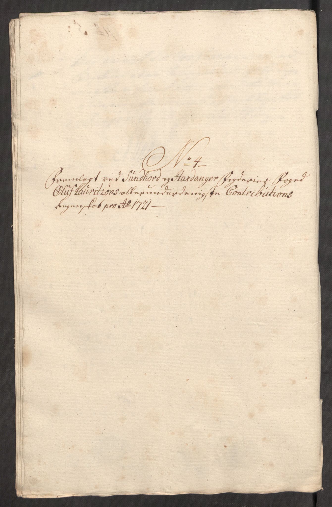 Rentekammeret inntil 1814, Reviderte regnskaper, Fogderegnskap, RA/EA-4092/R48/L3000: Fogderegnskap Sunnhordland og Hardanger, 1721, p. 95
