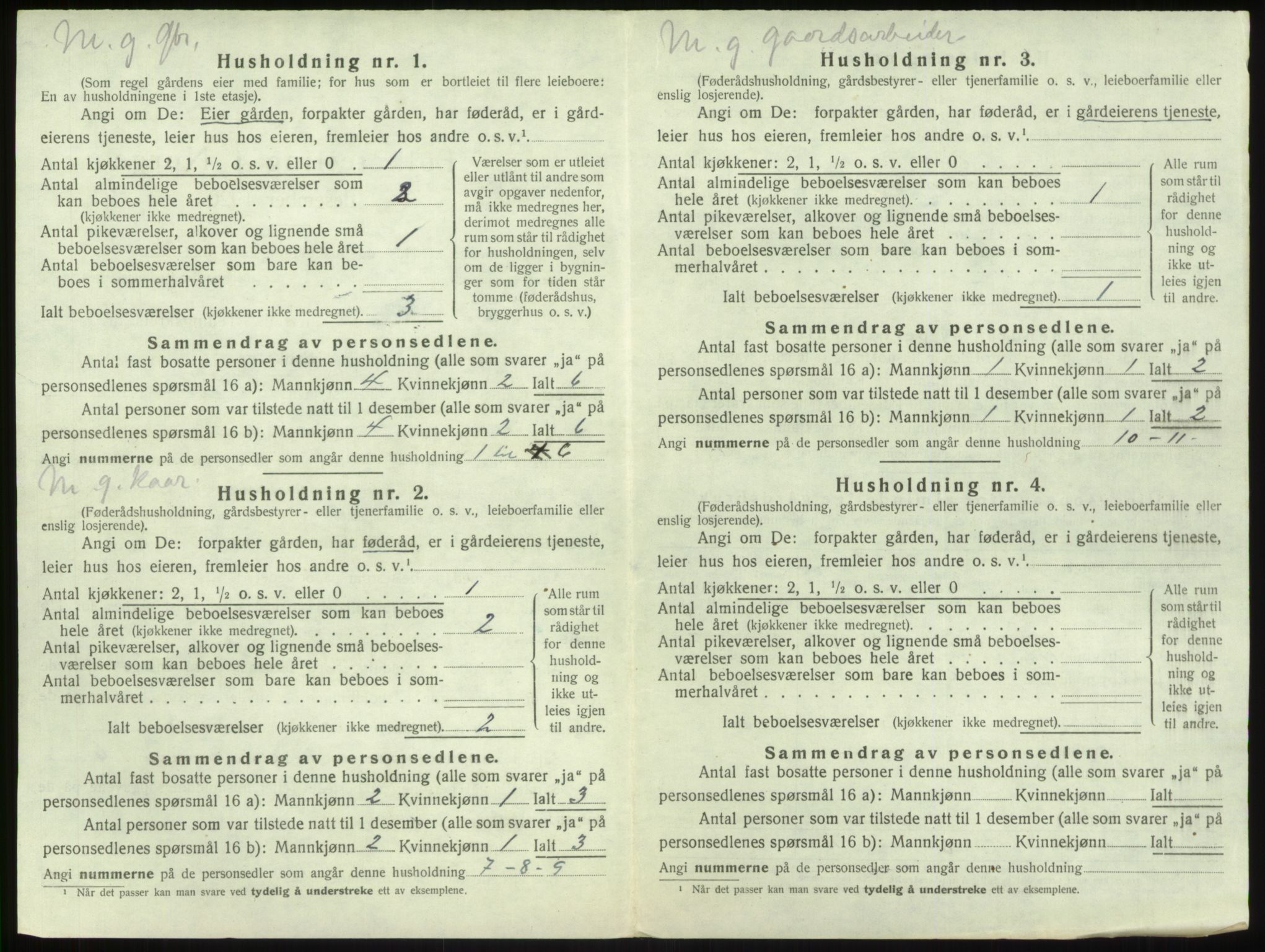 SAB, 1920 census for Vik, 1920, p. 1169