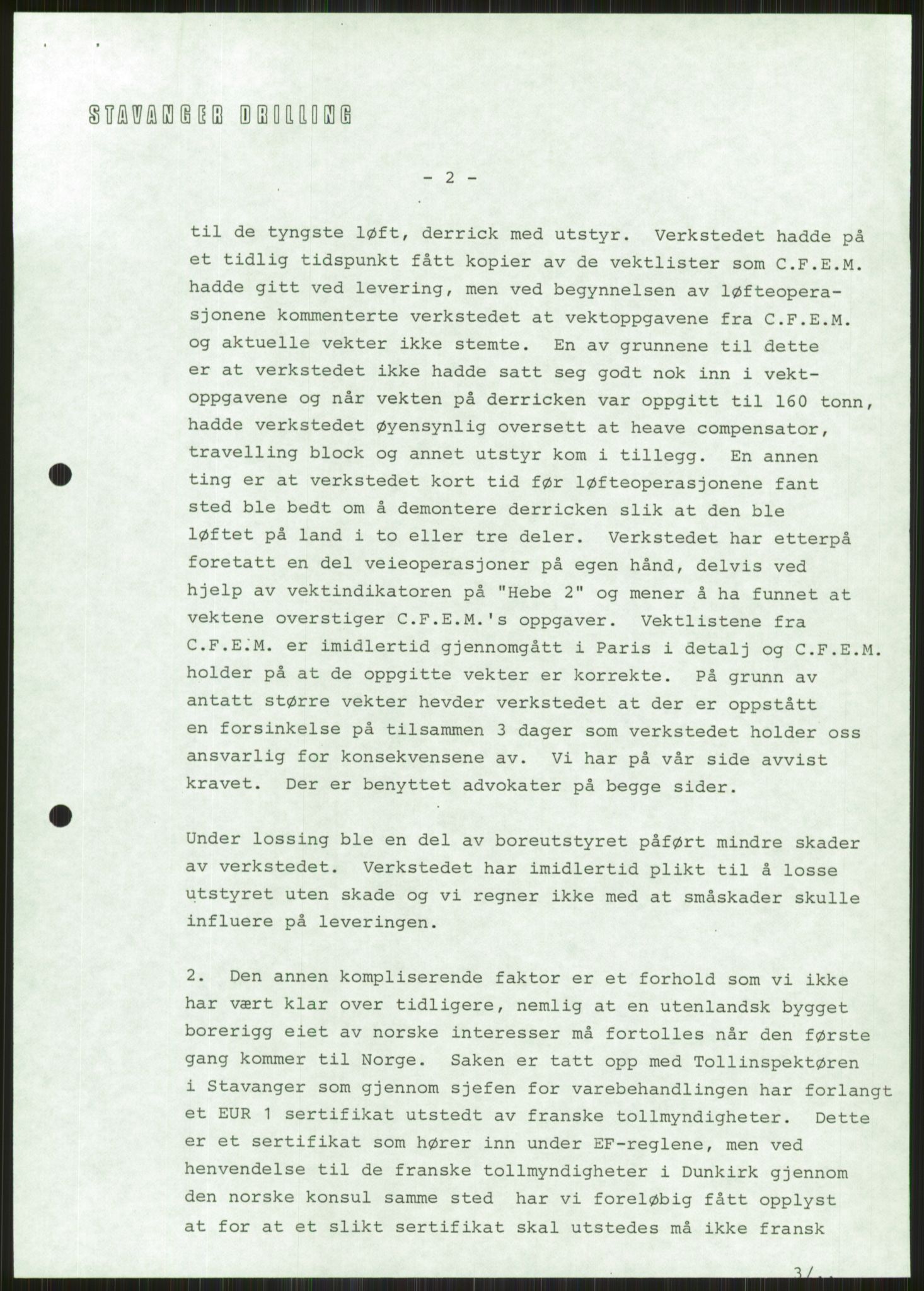 Pa 1503 - Stavanger Drilling AS, AV/SAST-A-101906/A/Ab/Abc/L0003: Styrekorrespondanse Stavanger Drilling I A/S, 1978-1980, p. 310