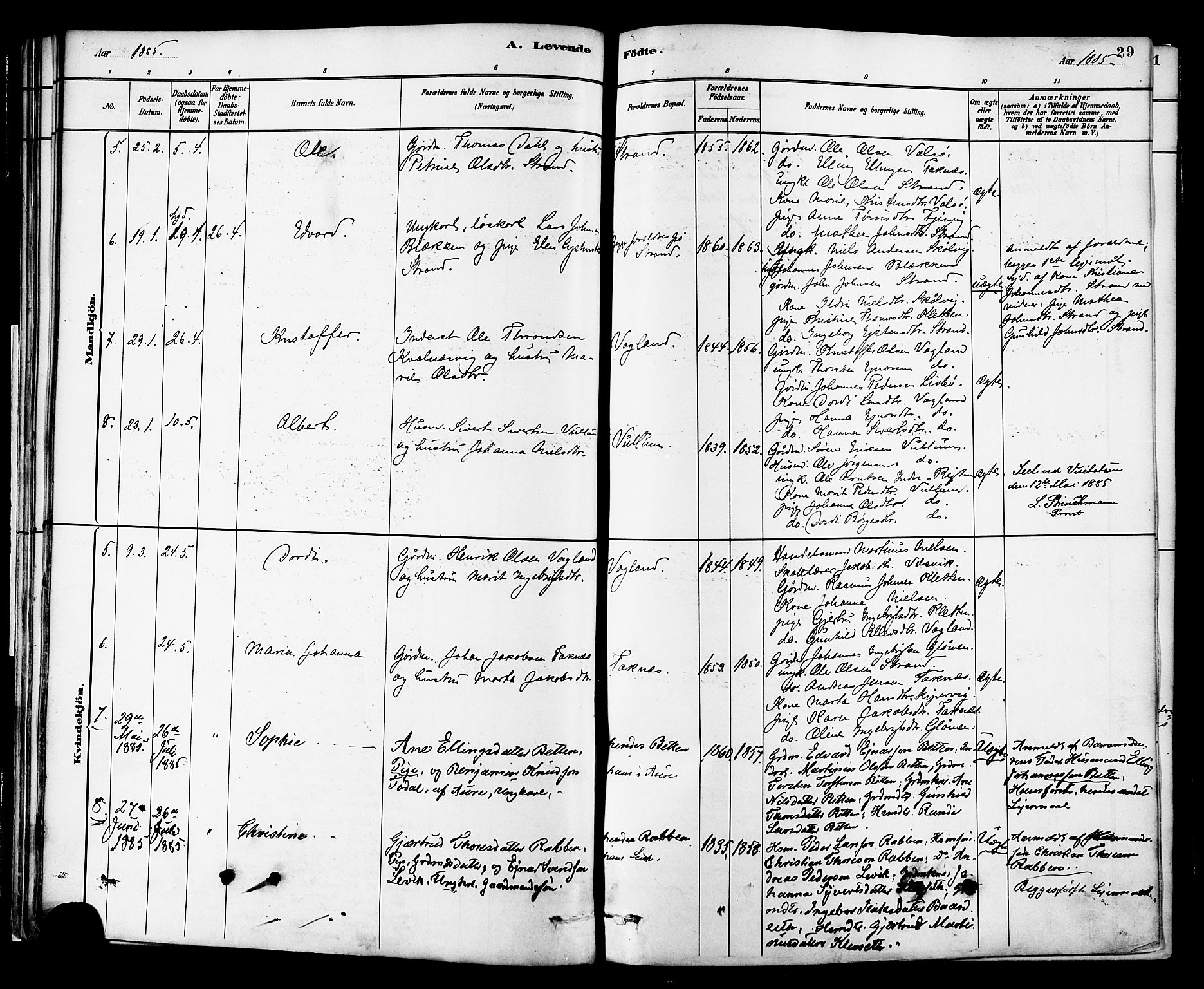 Ministerialprotokoller, klokkerbøker og fødselsregistre - Møre og Romsdal, AV/SAT-A-1454/576/L0885: Parish register (official) no. 576A03, 1880-1898, p. 29