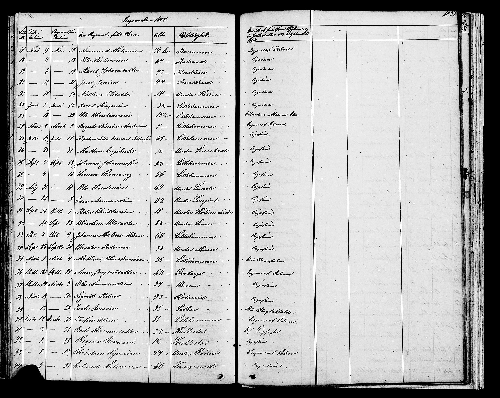 Fåberg prestekontor, AV/SAH-PREST-086/H/Ha/Hab/L0007: Parish register (copy) no. 7, 1856-1891, p. 1036-1037