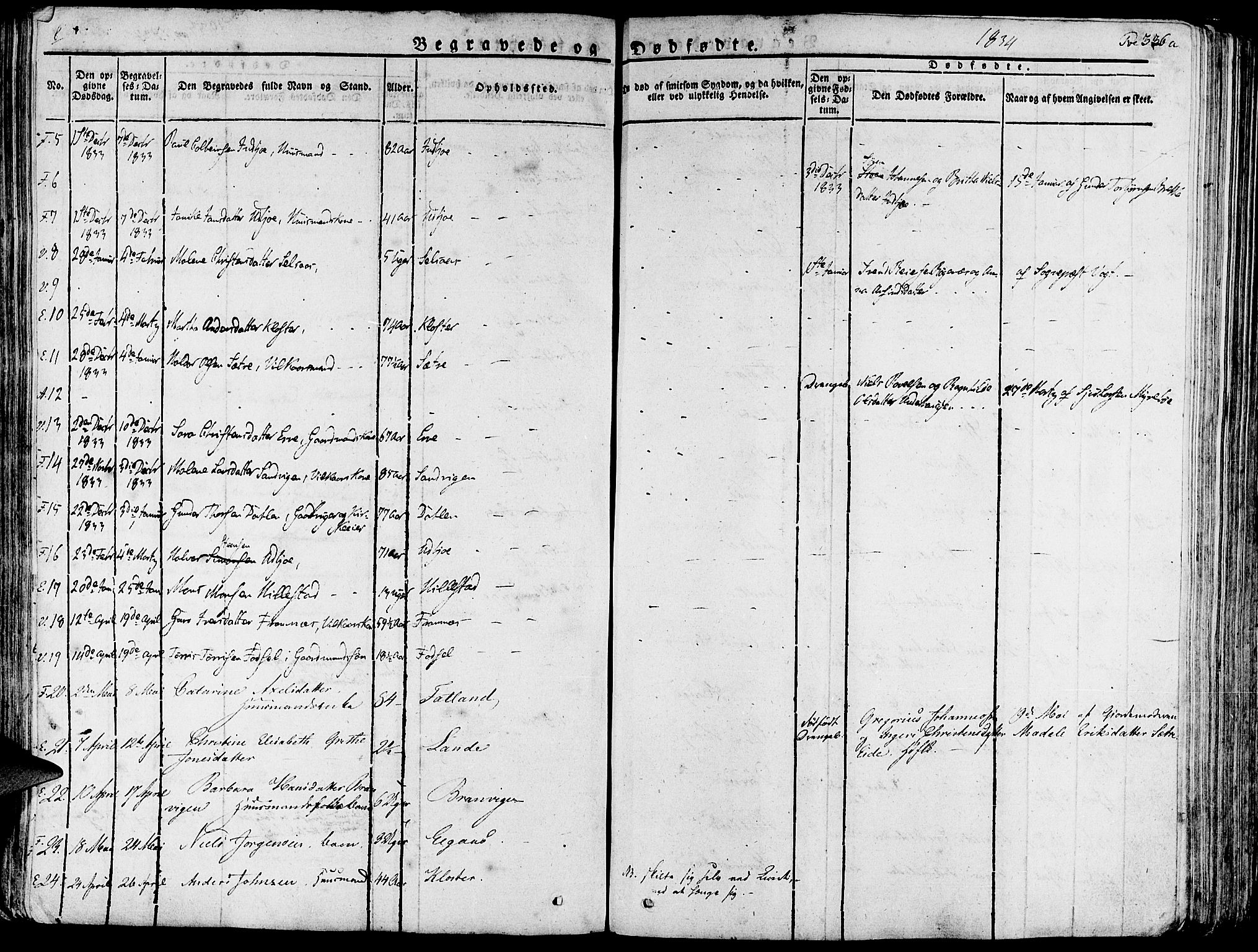 Fjelberg sokneprestembete, AV/SAB-A-75201/H/Haa: Parish register (official) no. A 5, 1822-1834, p. 336