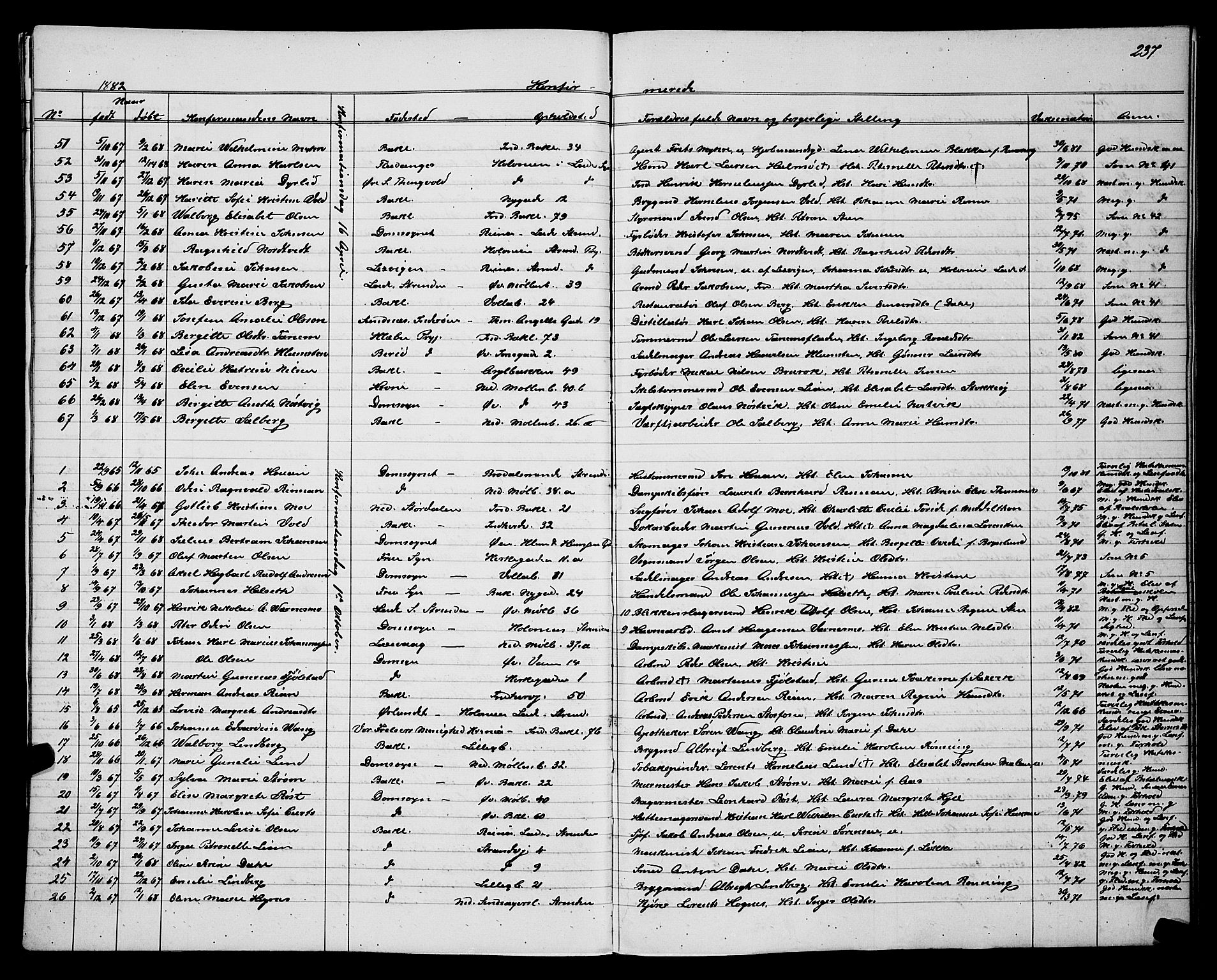 Ministerialprotokoller, klokkerbøker og fødselsregistre - Sør-Trøndelag, SAT/A-1456/604/L0220: Parish register (copy) no. 604C03, 1870-1885, p. 237