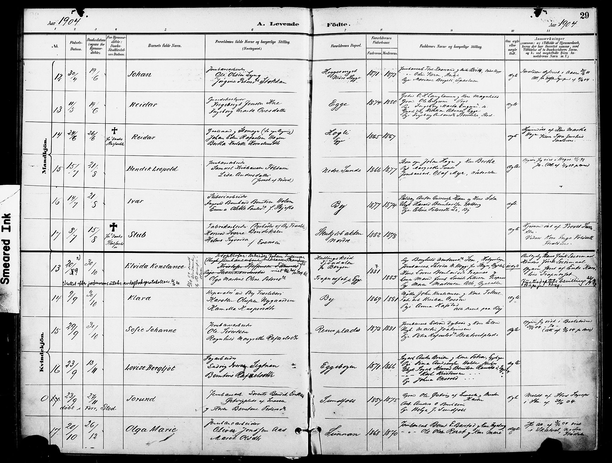 Ministerialprotokoller, klokkerbøker og fødselsregistre - Nord-Trøndelag, SAT/A-1458/740/L0379: Parish register (official) no. 740A02, 1895-1907, p. 29