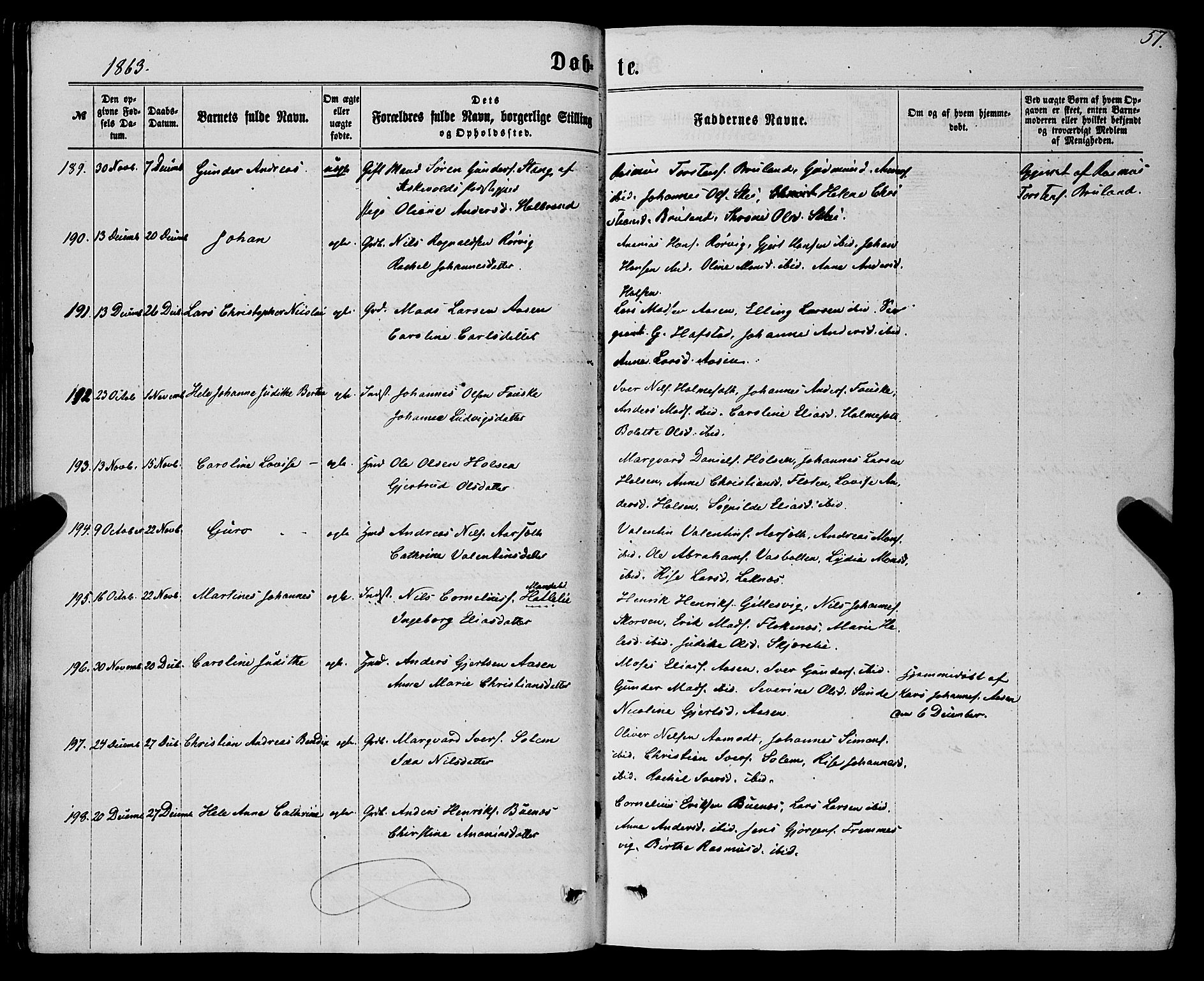 Førde sokneprestembete, SAB/A-79901/H/Haa/Haaa/L0009: Parish register (official) no. A 9, 1861-1877, p. 57