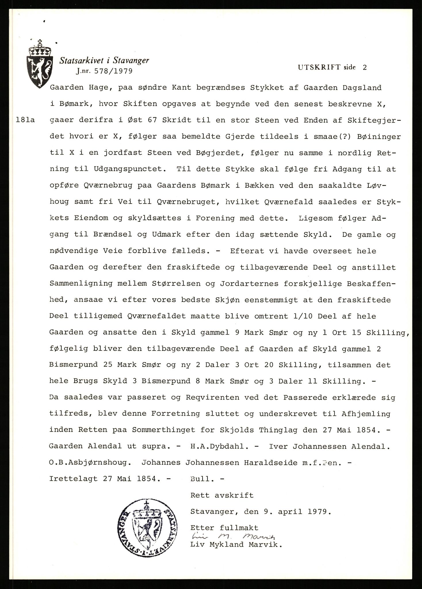 Statsarkivet i Stavanger, AV/SAST-A-101971/03/Y/Yj/L0001: Avskrifter sortert etter gårdsnavn: Abeland - Alvs-Eike, 1750-1930, p. 335