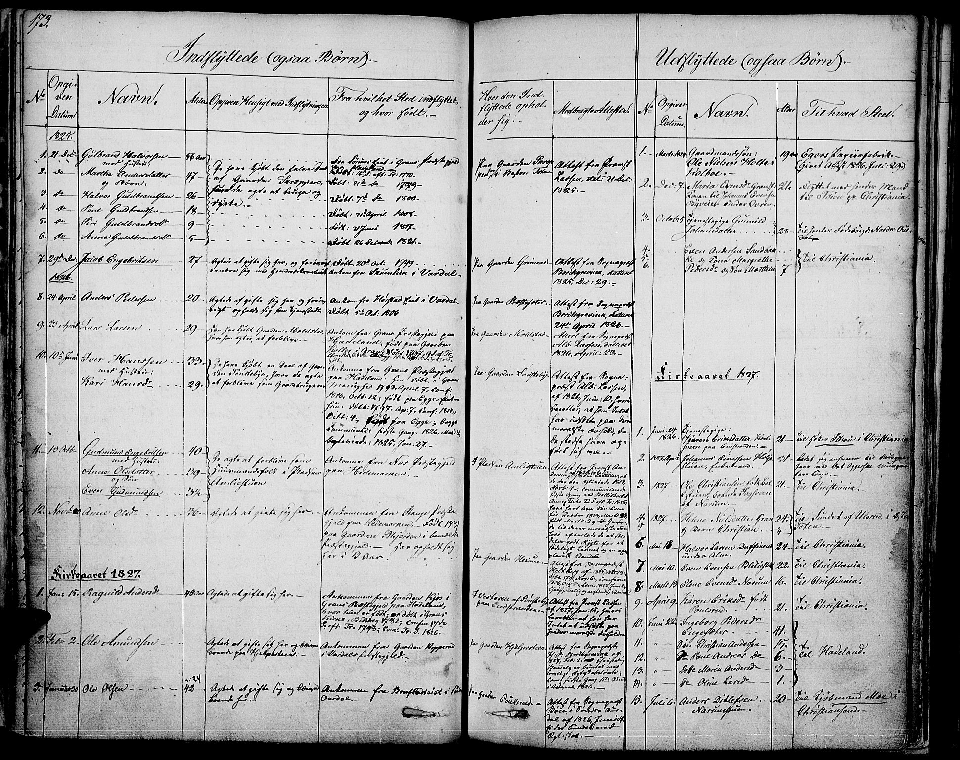 Vestre Toten prestekontor, SAH/PREST-108/H/Ha/Haa/L0002: Parish register (official) no. 2, 1825-1837, p. 173