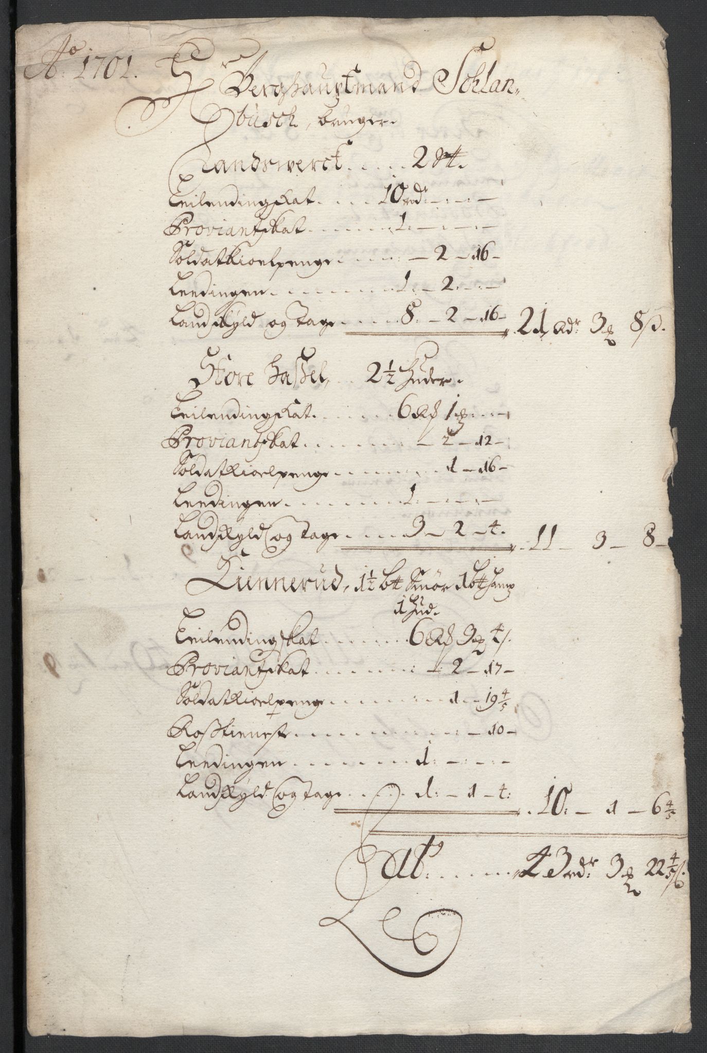 Rentekammeret inntil 1814, Reviderte regnskaper, Fogderegnskap, RA/EA-4092/R24/L1579: Fogderegnskap Numedal og Sandsvær, 1701, p. 259