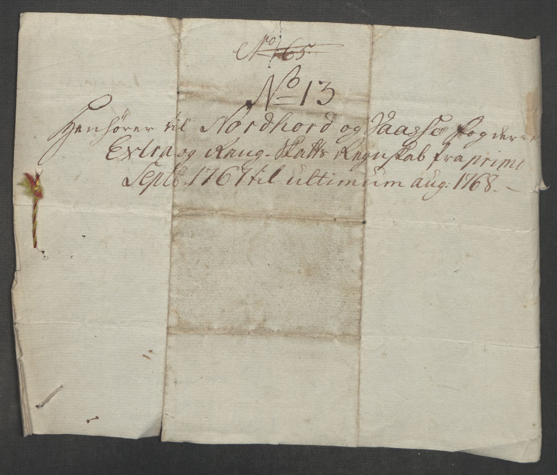 Rentekammeret inntil 1814, Reviderte regnskaper, Fogderegnskap, AV/RA-EA-4092/R51/L3303: Ekstraskatten Nordhordland og Voss, 1762-1772, p. 340