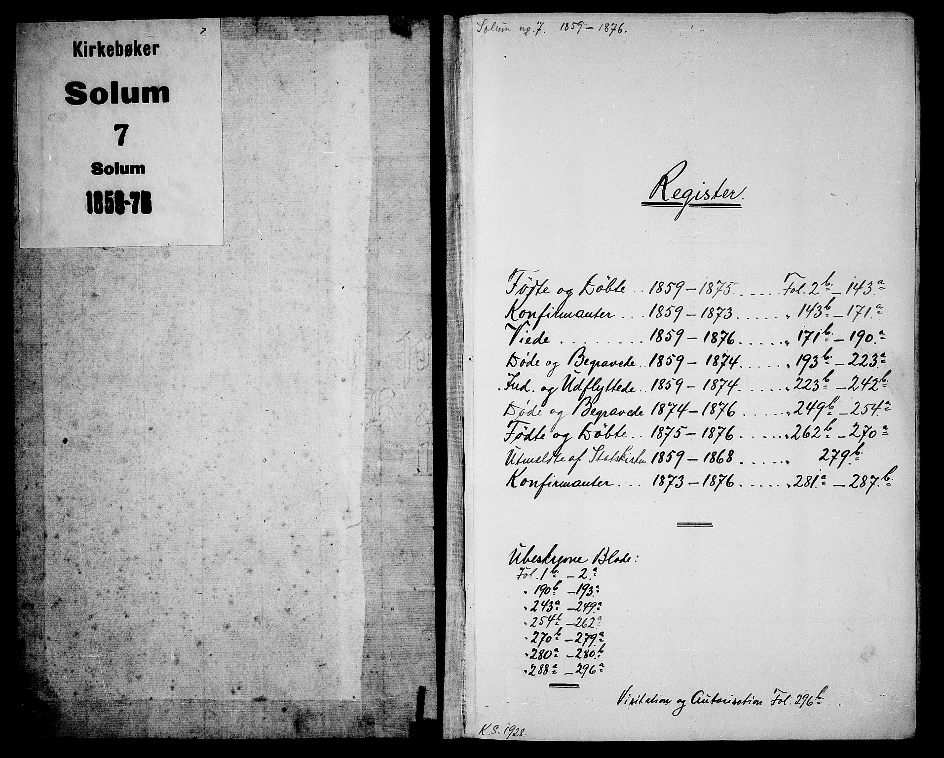 Solum kirkebøker, SAKO/A-306/G/Ga/L0004: Parish register (copy) no. I 4, 1859-1876