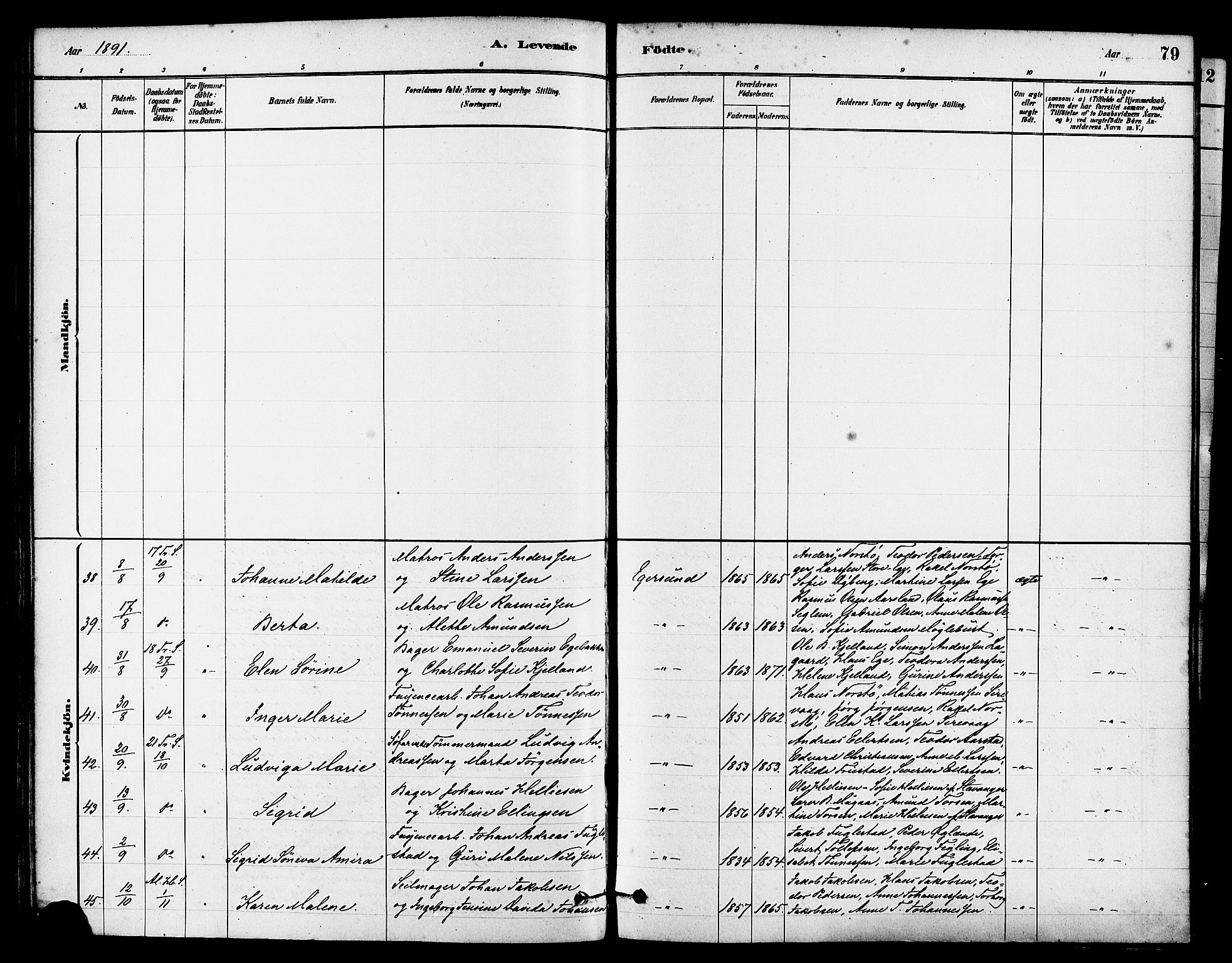 Eigersund sokneprestkontor, AV/SAST-A-101807/S08/L0015: Parish register (official) no. A 15, 1879-1892, p. 79