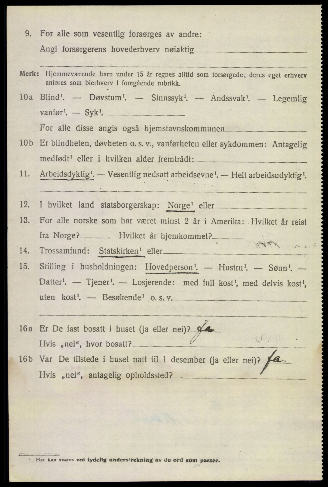SAKO, 1920 census for Gransherad, 1920, p. 2703