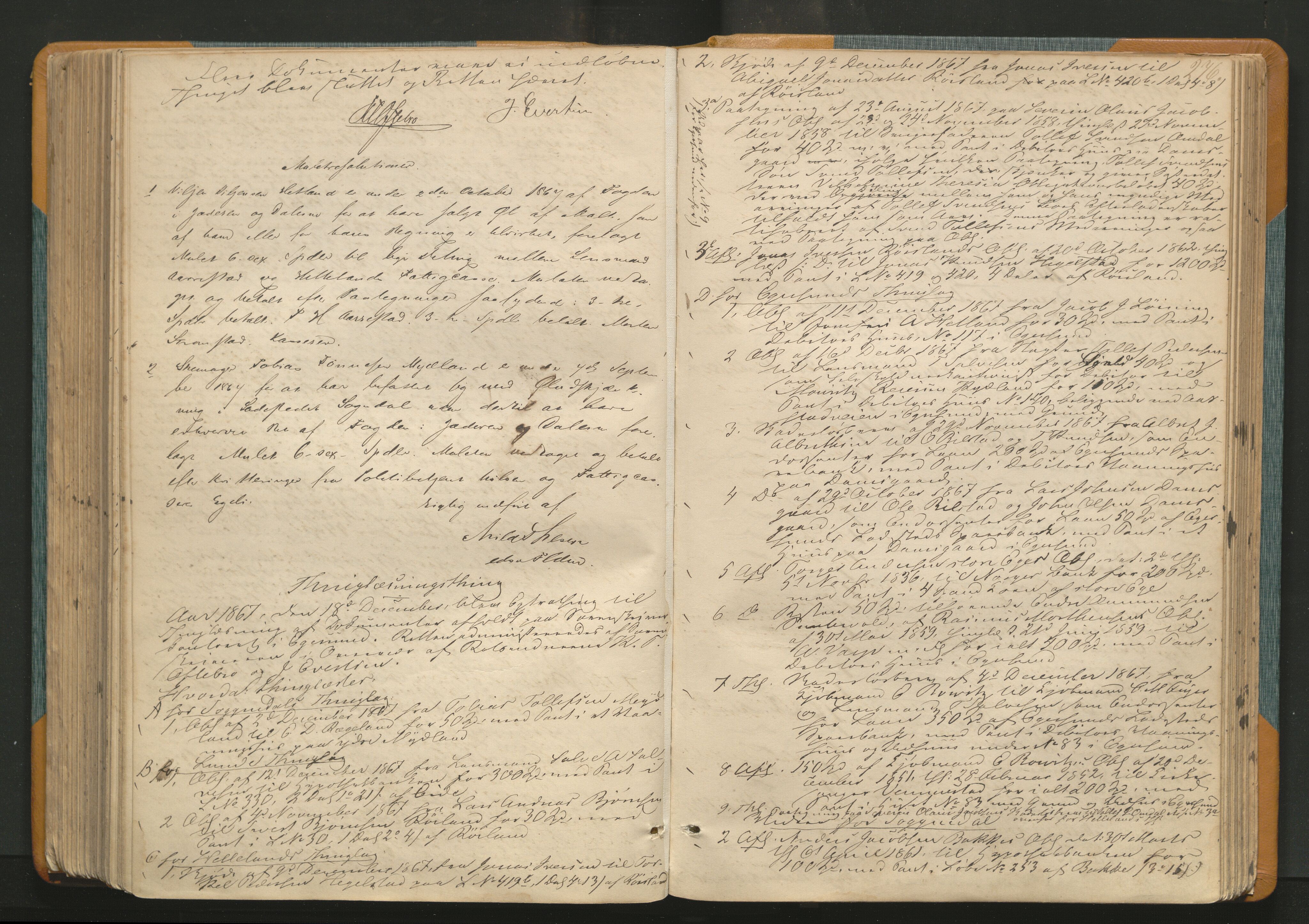 Jæren og Dalane sorenskriveri, AV/SAST-A-100306/3/30/30BAA/L0007: Tingbok for Dalane, 1864-1868, p. 275b-276a