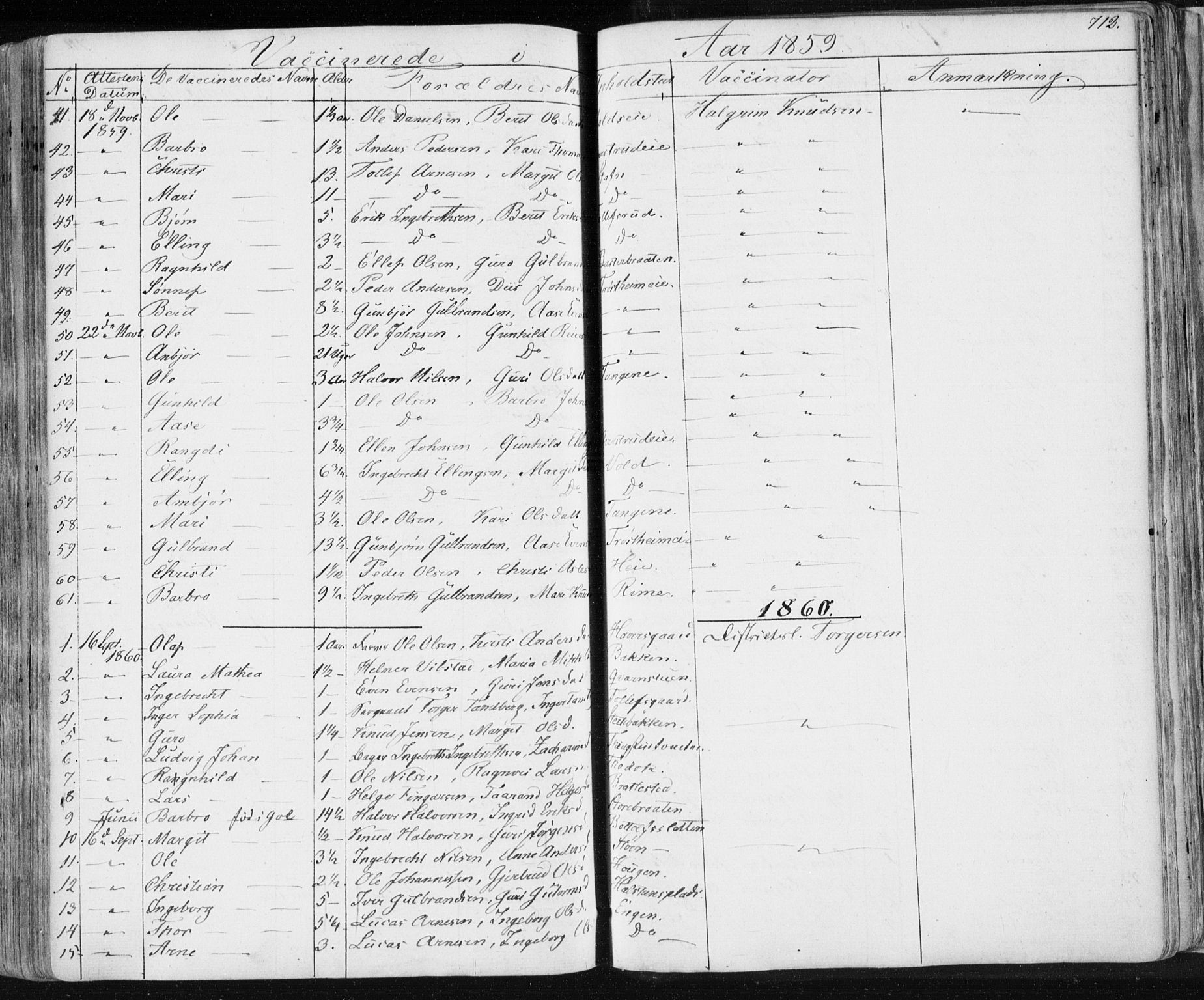 Nes kirkebøker, SAKO/A-236/F/Fa/L0009: Parish register (official) no. 9, 1834-1863, p. 712