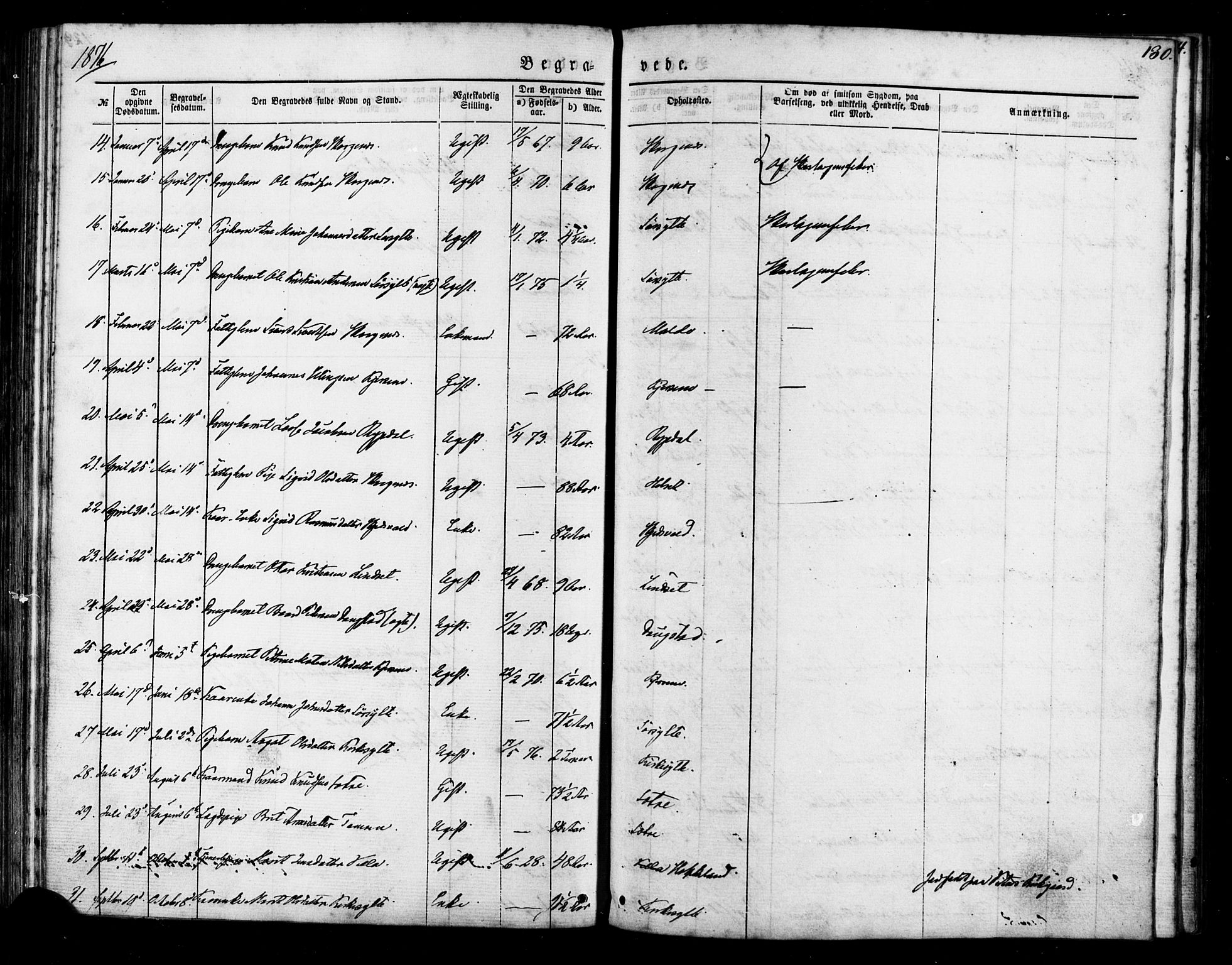 Ministerialprotokoller, klokkerbøker og fødselsregistre - Møre og Romsdal, SAT/A-1454/541/L0545: Parish register (official) no. 541A02, 1872-1886, p. 130