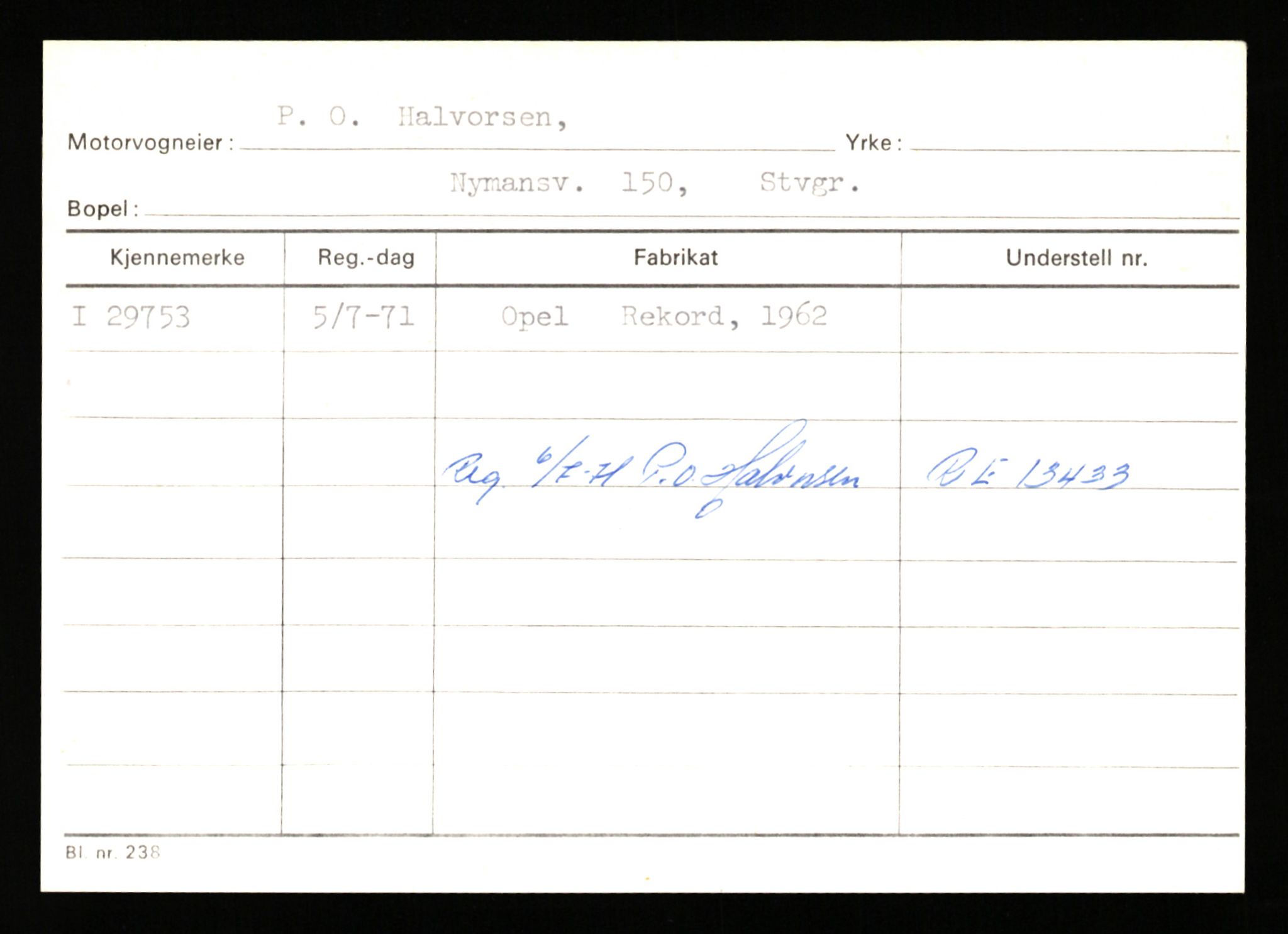 Stavanger trafikkstasjon, SAST/A-101942/0/G/L0005: Registreringsnummer: 23000 - 34245, 1930-1971, p. 2085