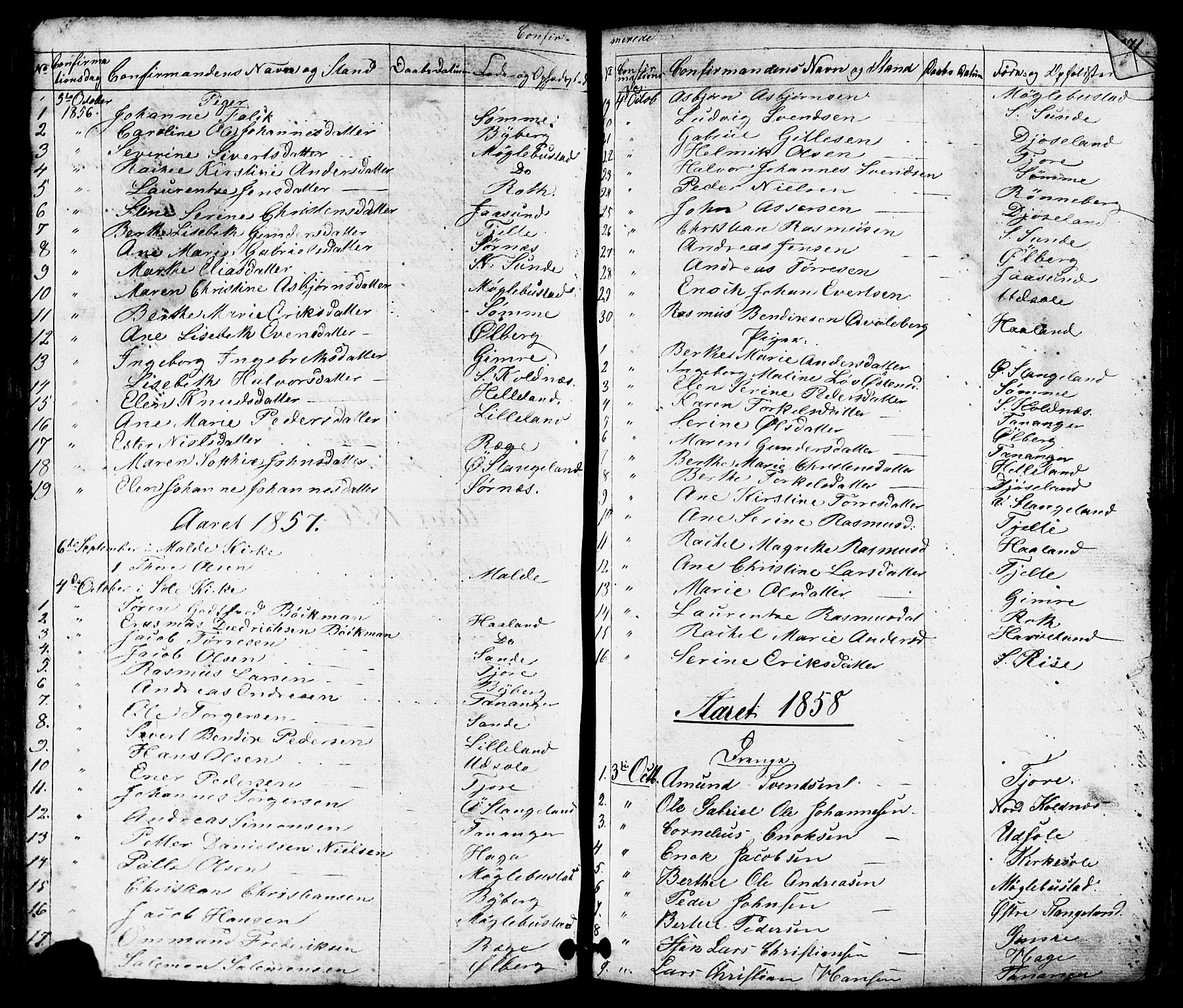 Håland sokneprestkontor, SAST/A-101802/001/30BB/L0002: Parish register (copy) no. B 2, 1845-1872, p. 170