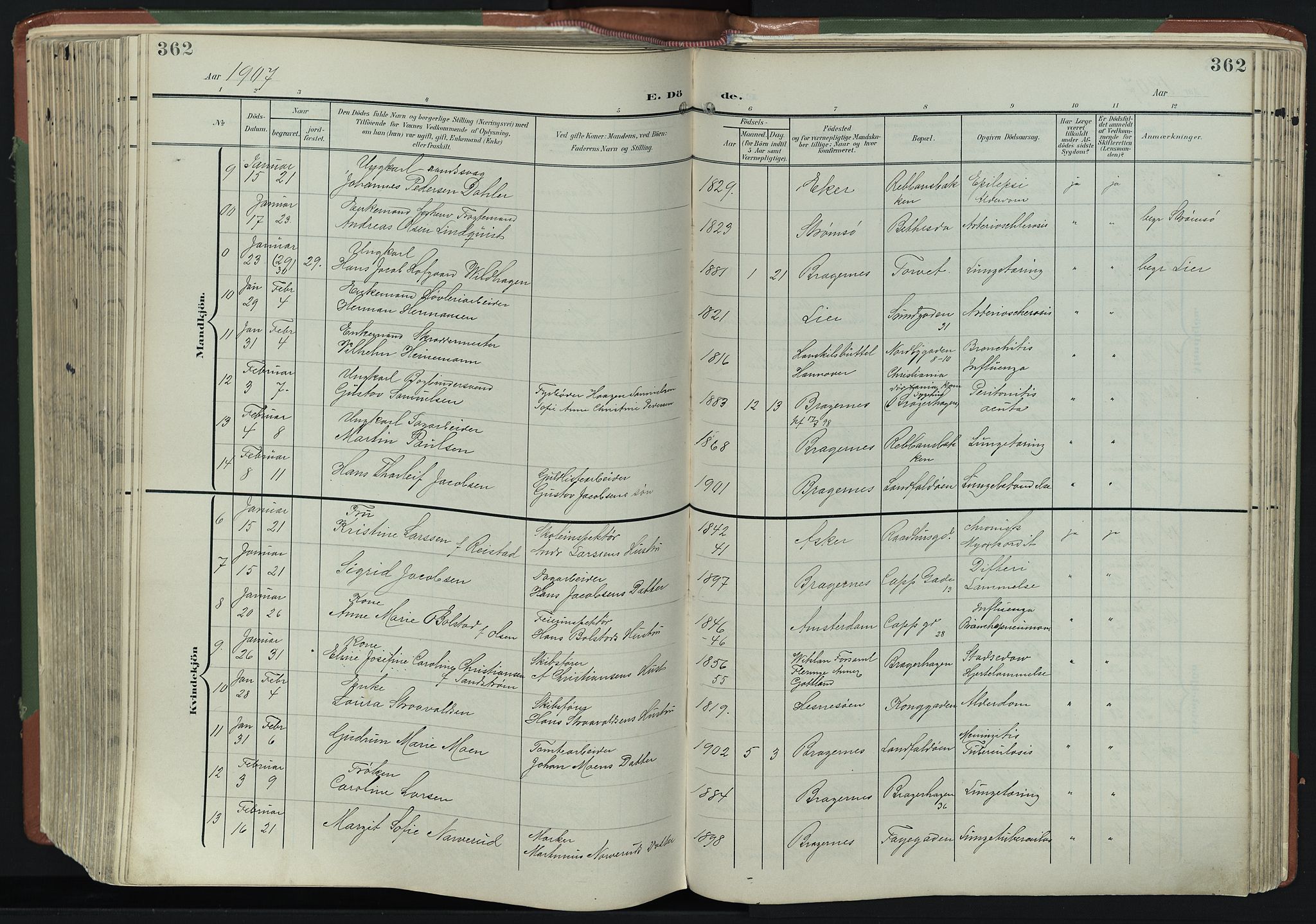 Bragernes kirkebøker, AV/SAKO-A-6/F/Fb/L0009: Parish register (official) no. II 9, 1902-1911, p. 362