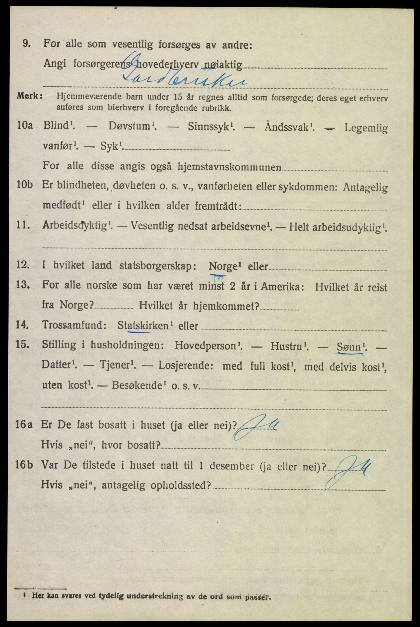 SAH, 1920 census for Elverum, 1920, p. 19247