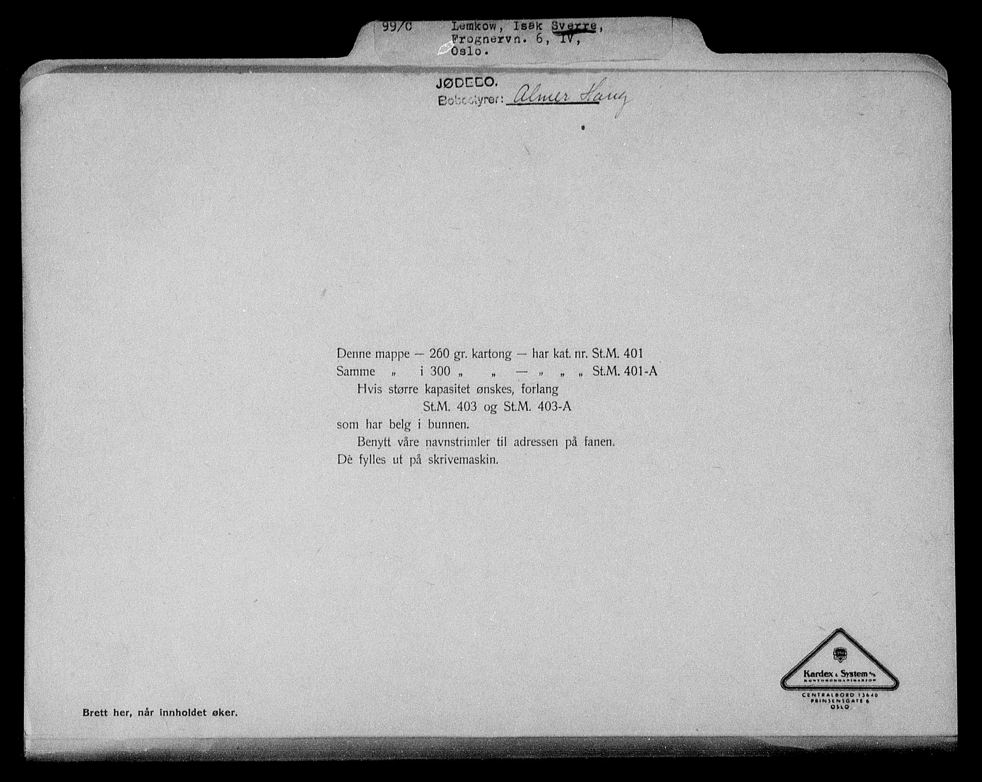 Justisdepartementet, Tilbakeføringskontoret for inndratte formuer, RA/S-1564/H/Hc/Hcc/L0956: --, 1945-1947, p. 64