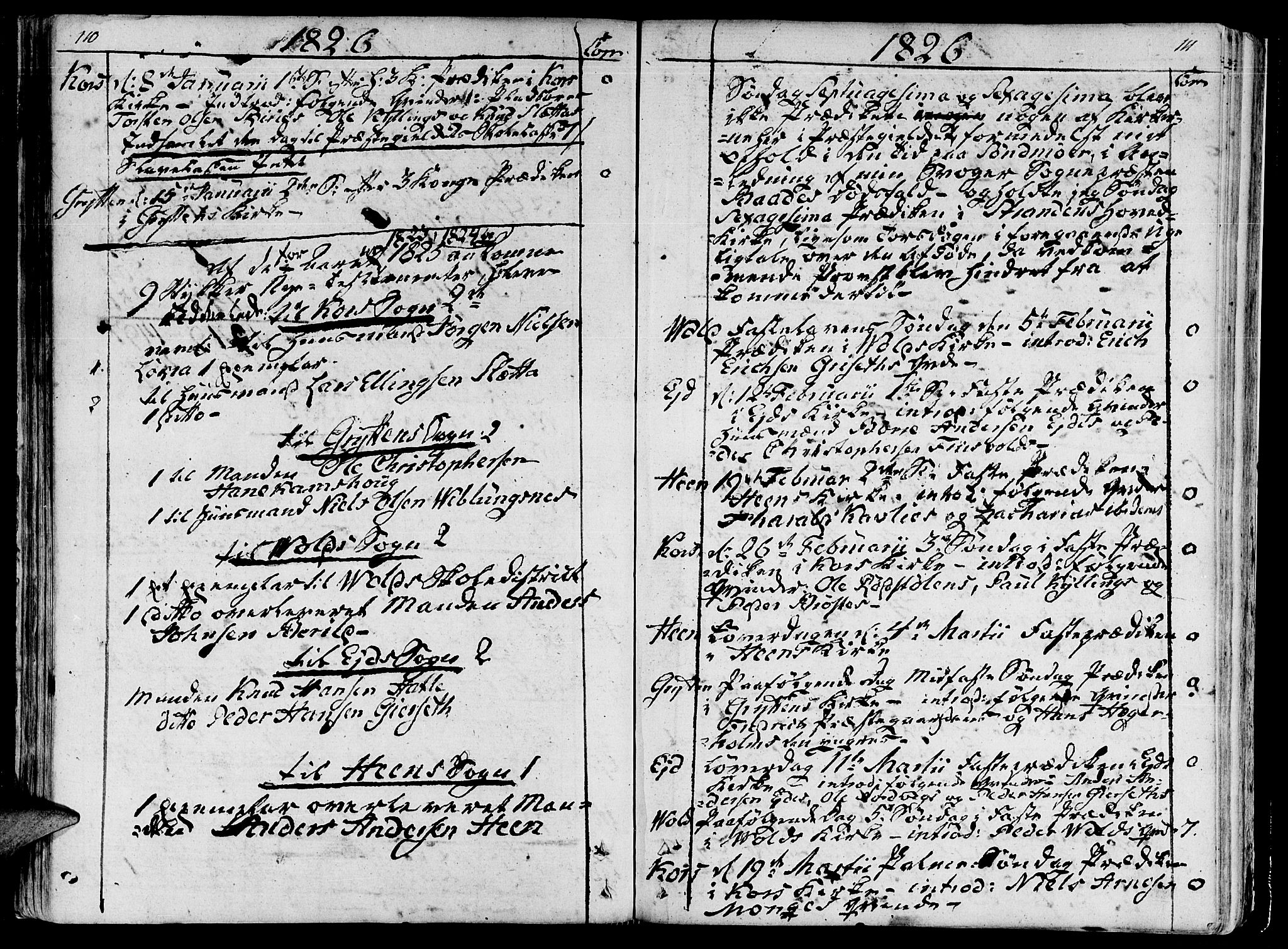 Ministerialprotokoller, klokkerbøker og fødselsregistre - Møre og Romsdal, AV/SAT-A-1454/544/L0570: Parish register (official) no. 544A03, 1807-1817, p. 110-111