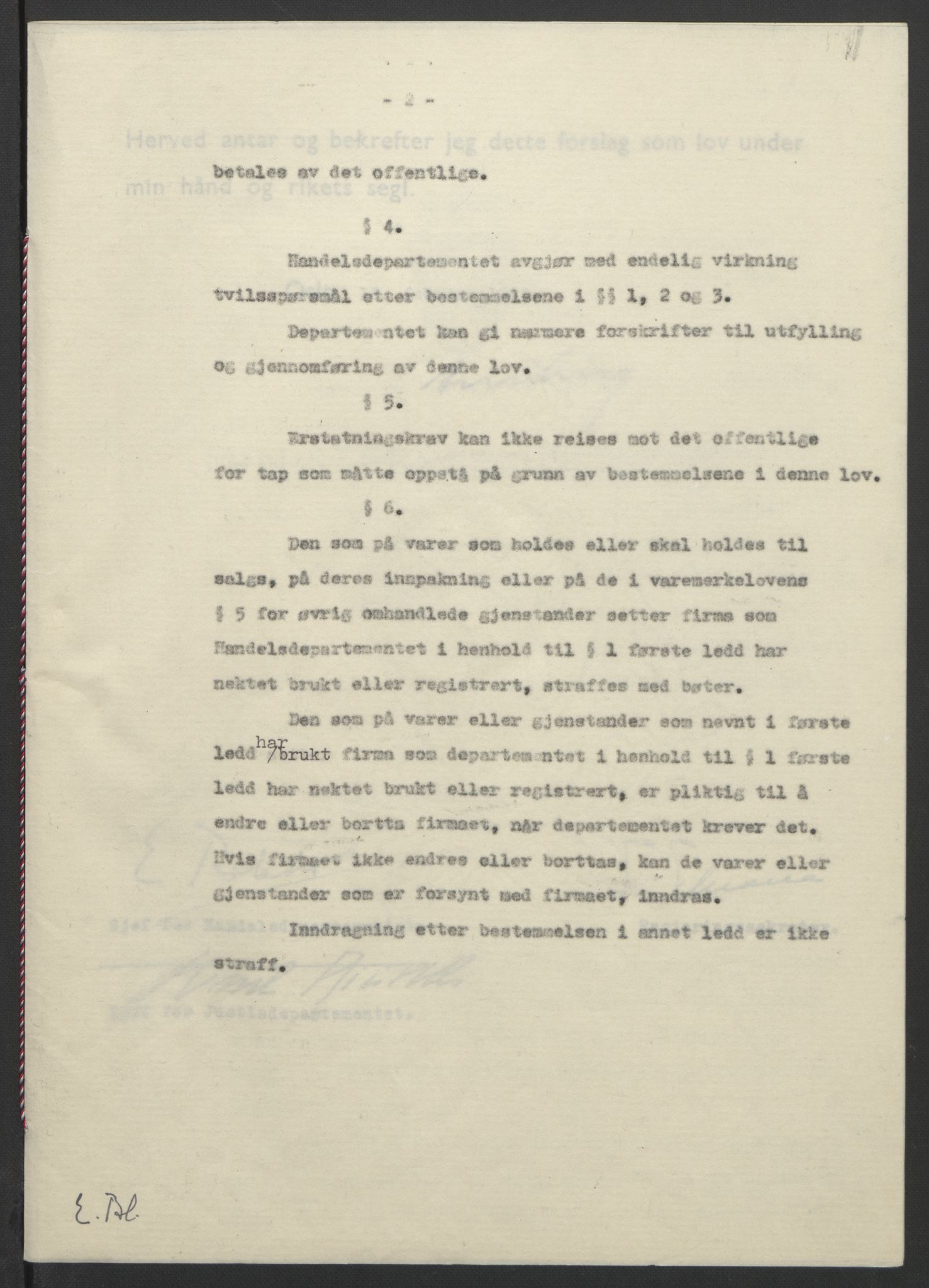 NS-administrasjonen 1940-1945 (Statsrådsekretariatet, de kommisariske statsråder mm), RA/S-4279/D/Db/L0099: Lover, 1943, p. 112