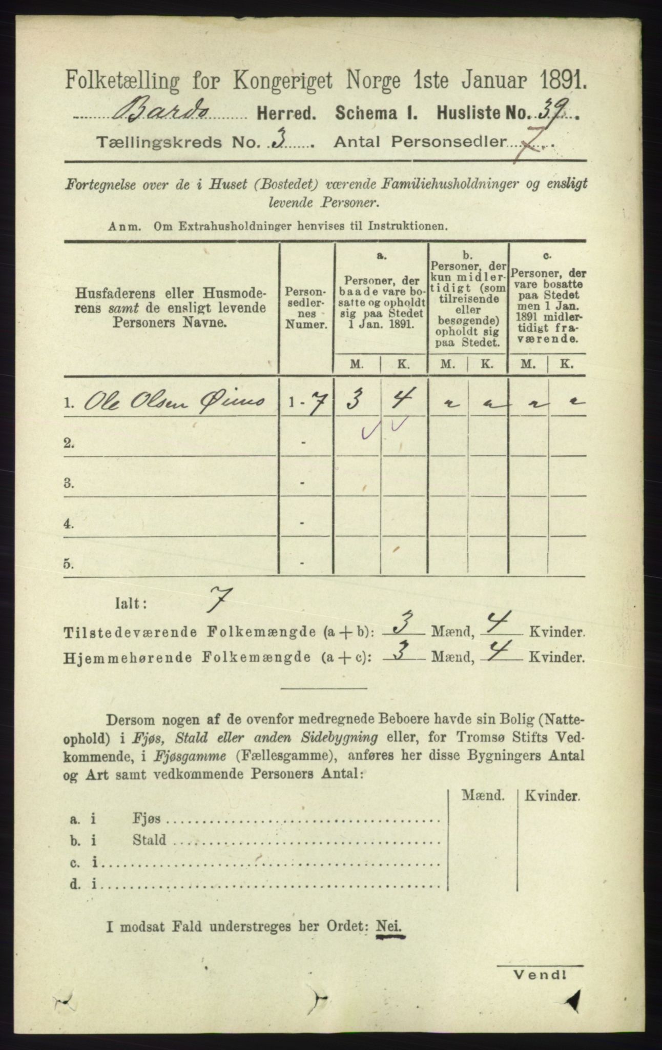 RA, 1891 census for 1922 Bardu, 1891, p. 898