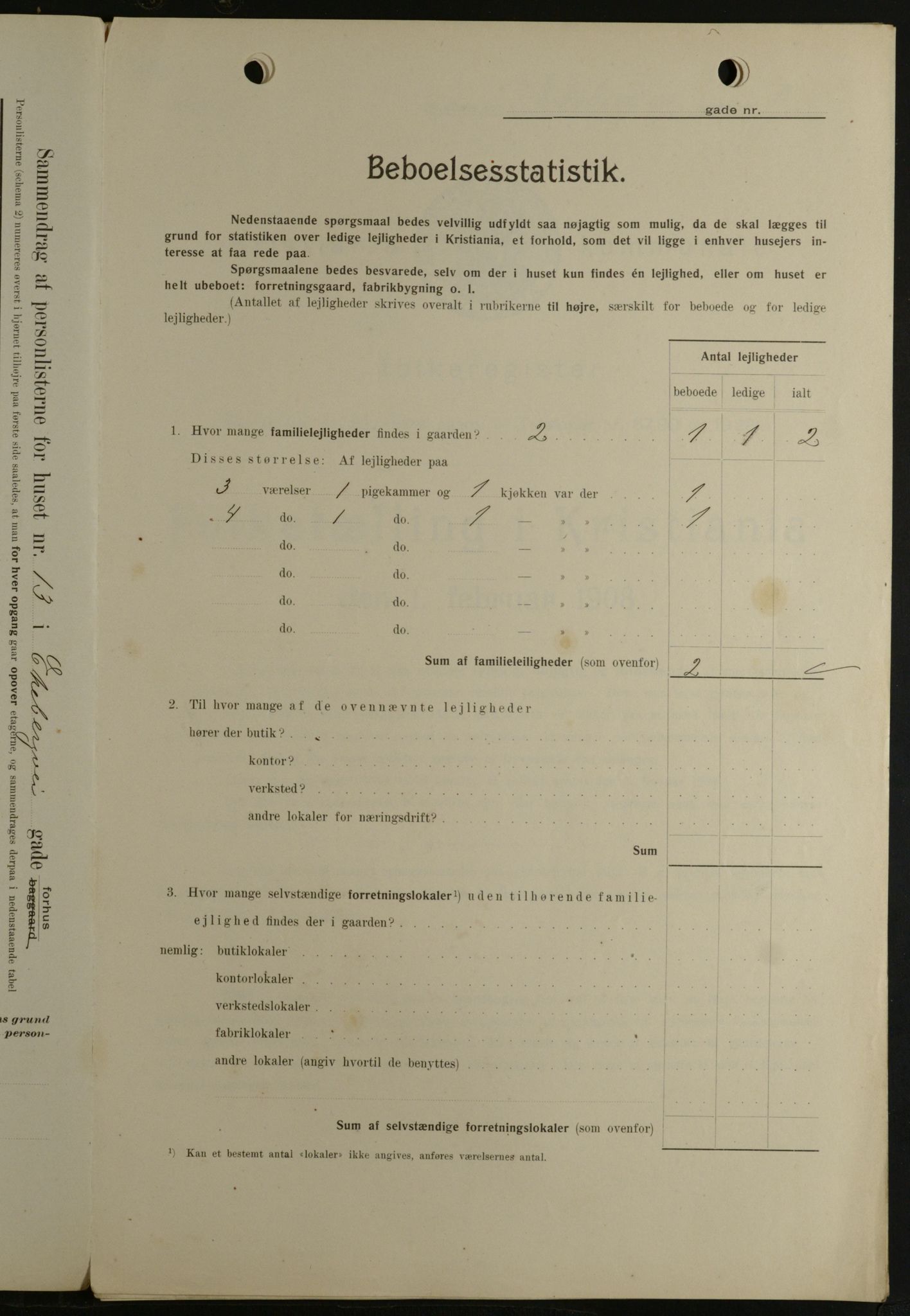 OBA, Municipal Census 1908 for Kristiania, 1908, p. 18524