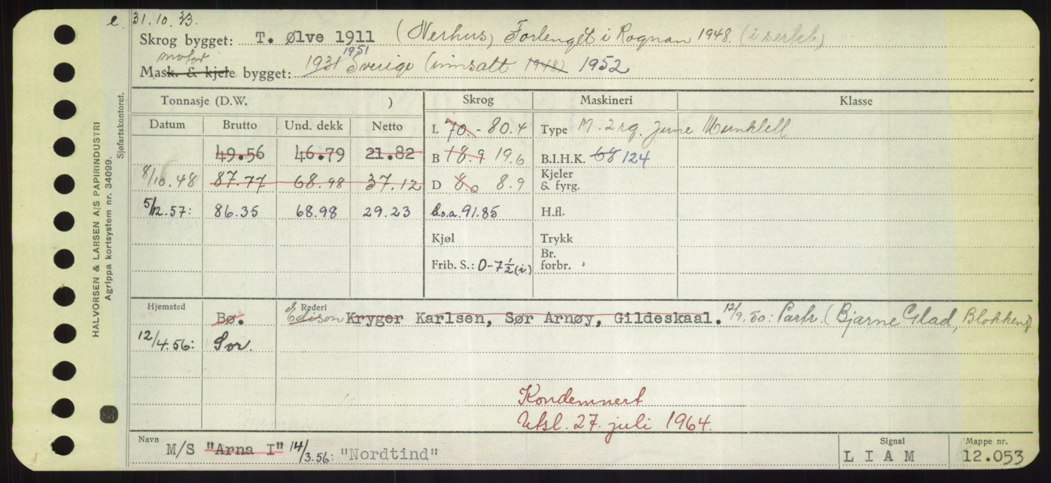 Sjøfartsdirektoratet med forløpere, Skipsmålingen, AV/RA-S-1627/H/Hd/L0026: Fartøy, N-Norhol, p. 561