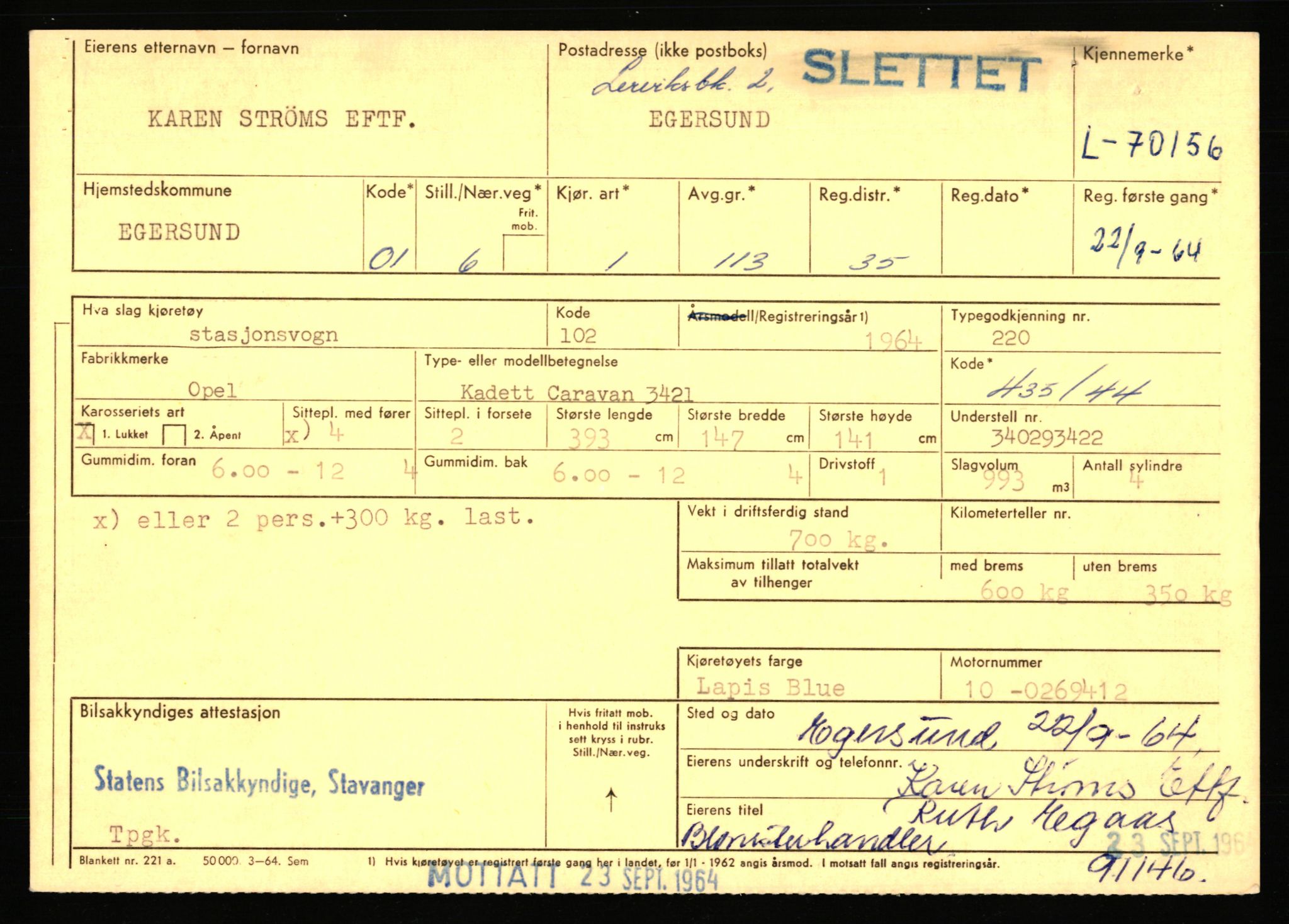 Stavanger trafikkstasjon, AV/SAST-A-101942/0/F/L0066: L-68000 - L-71599, 1930-1971, p. 1207