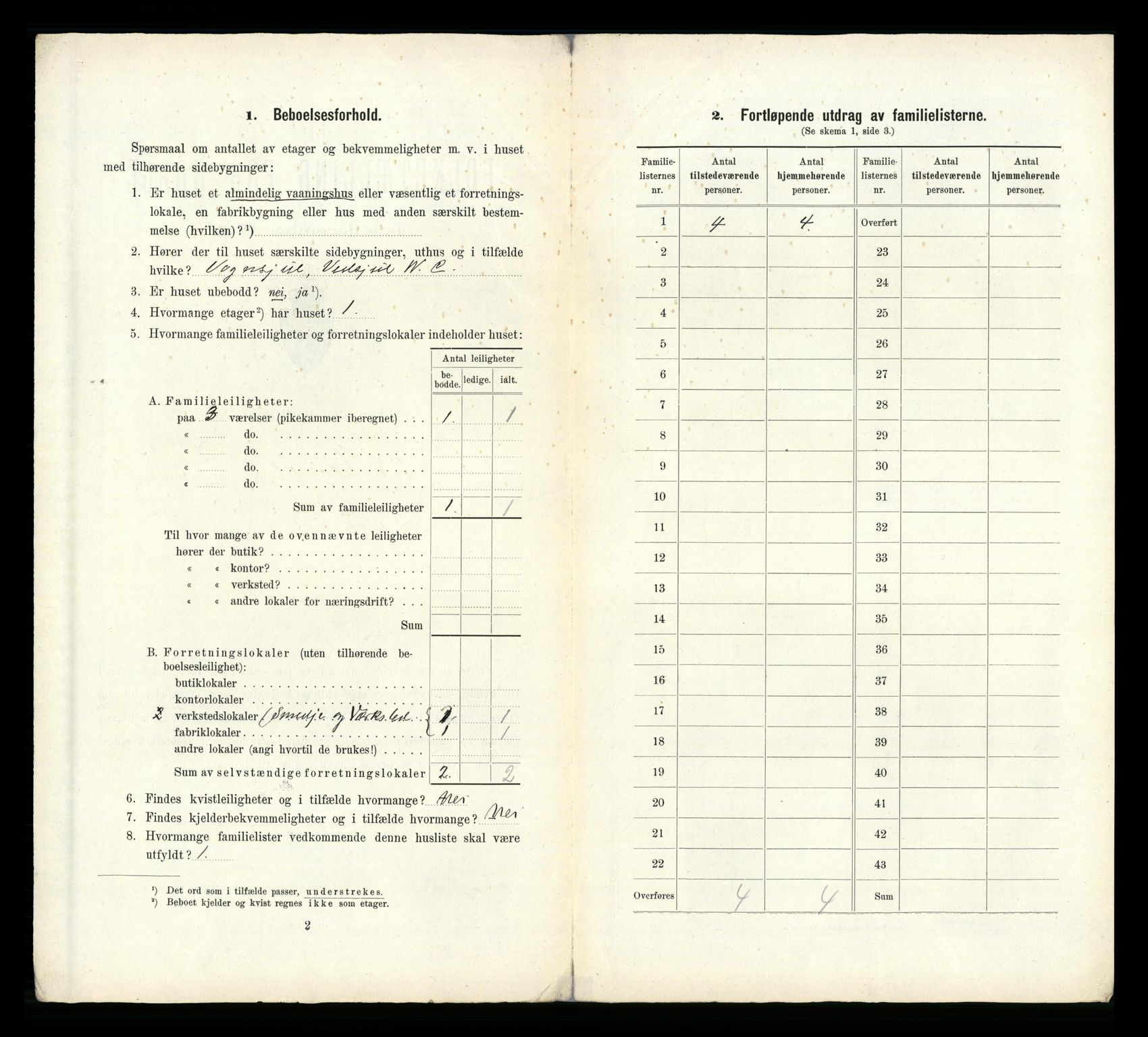 RA, 1910 census for Mandal, 1910, p. 45