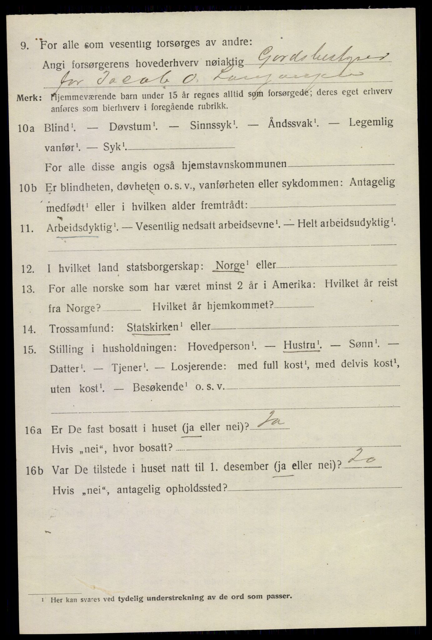 SAKO, 1920 census for Eidanger, 1920, p. 4103