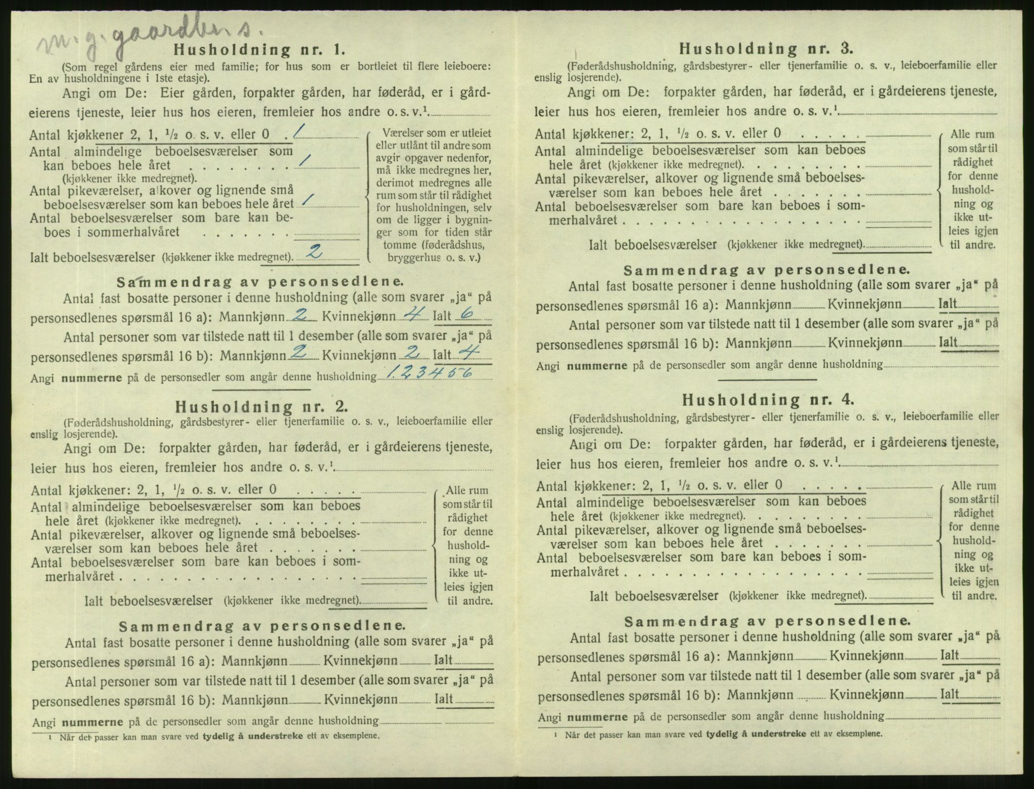 SAT, 1920 census for Vanylven, 1920, p. 652