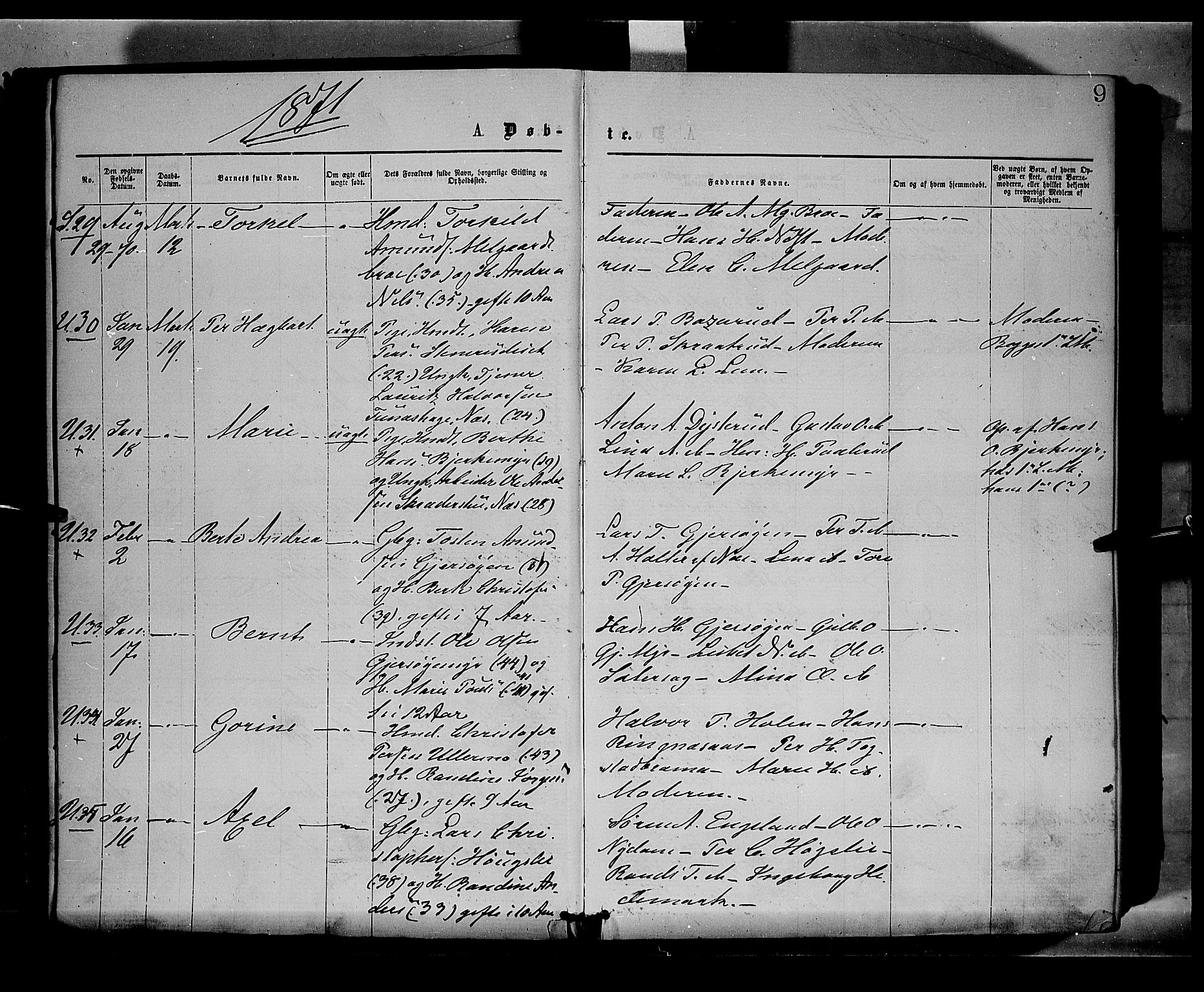 Sør-Odal prestekontor, AV/SAH-PREST-030/H/Ha/Haa/L0004: Parish register (official) no. 4, 1870-1875, p. 9