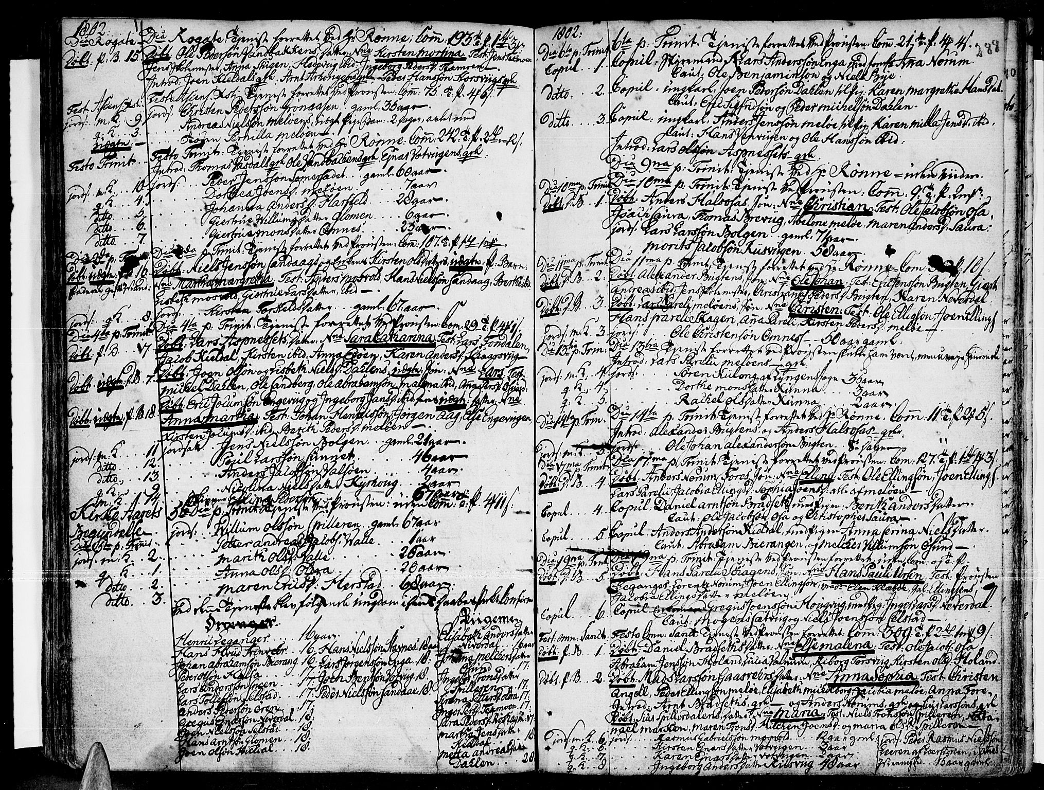 Ministerialprotokoller, klokkerbøker og fødselsregistre - Nordland, AV/SAT-A-1459/841/L0591: Parish register (official) no. 841A03 /2, 1777-1819, p. 287-288
