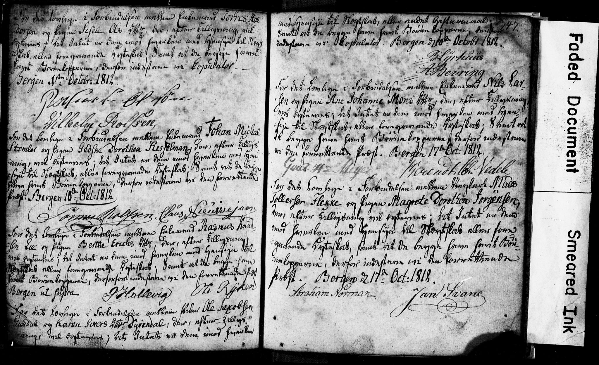 Korskirken sokneprestembete, AV/SAB-A-76101: Best man's statements no. II.5.1, 1776-1816, p. 347