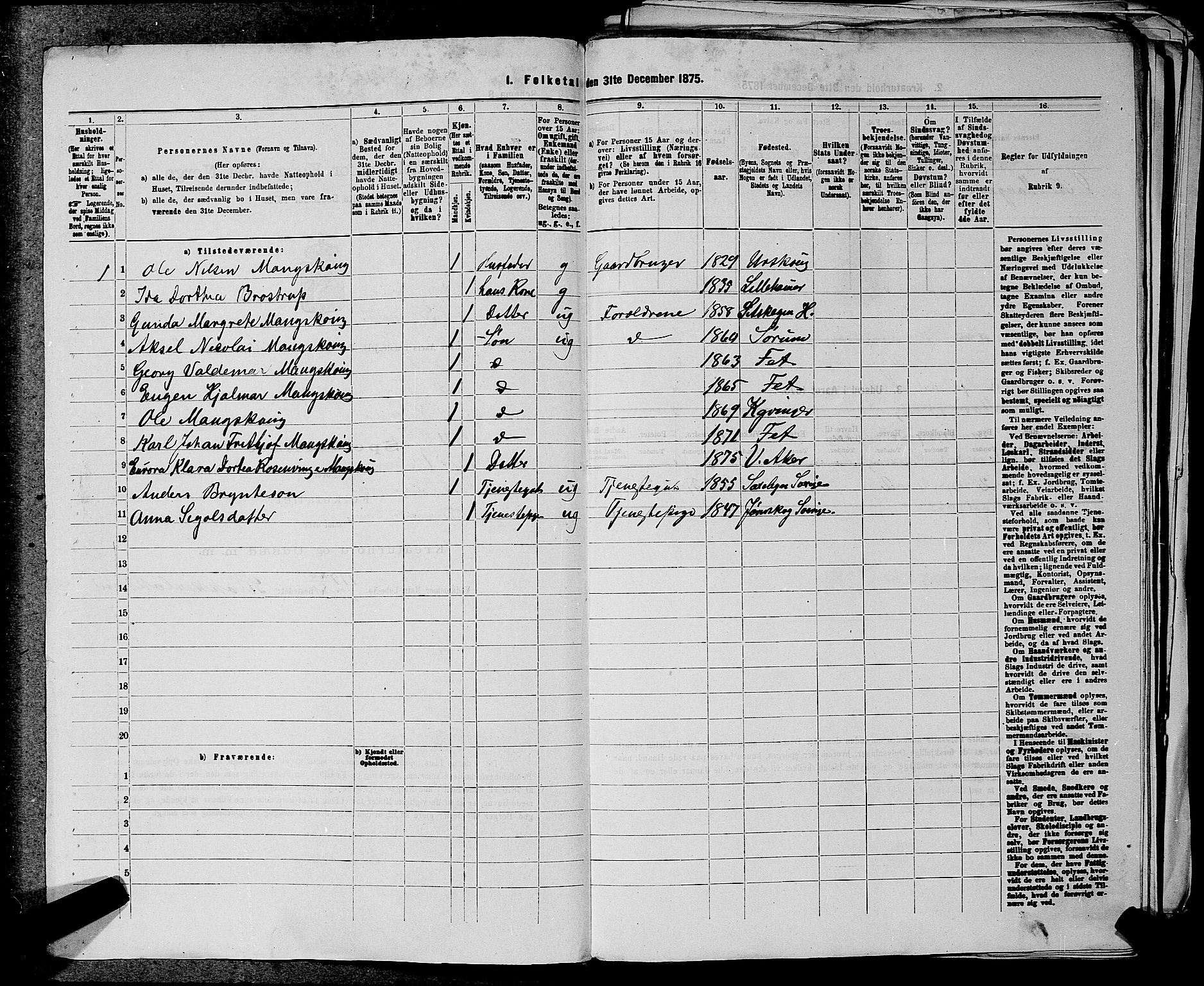 RA, 1875 census for 0218bP Østre Aker, 1875, p. 1563